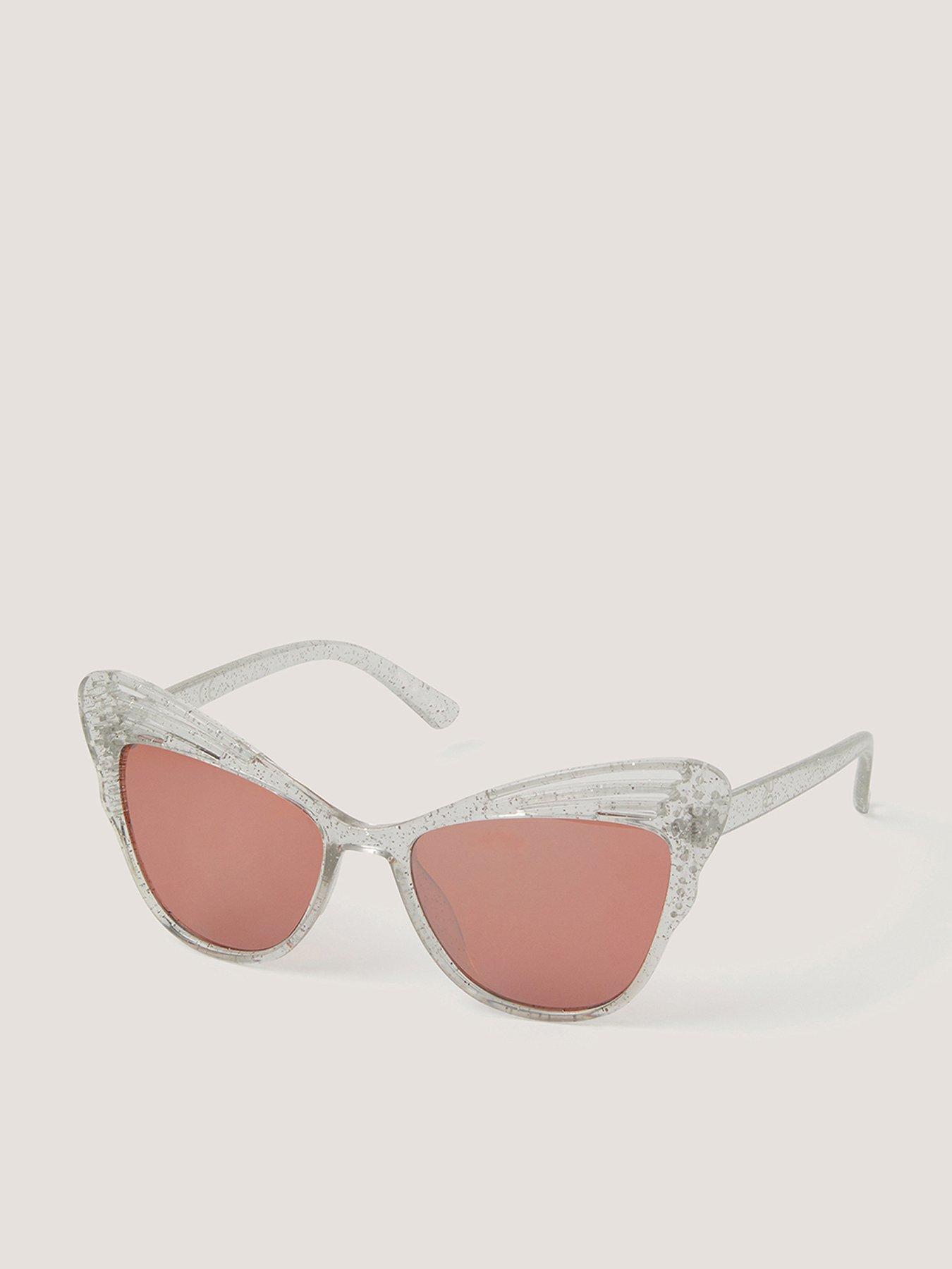 Image 1 of 2 of Monsoon Girls Butterfly Sparkle Sunglasses - Silver
