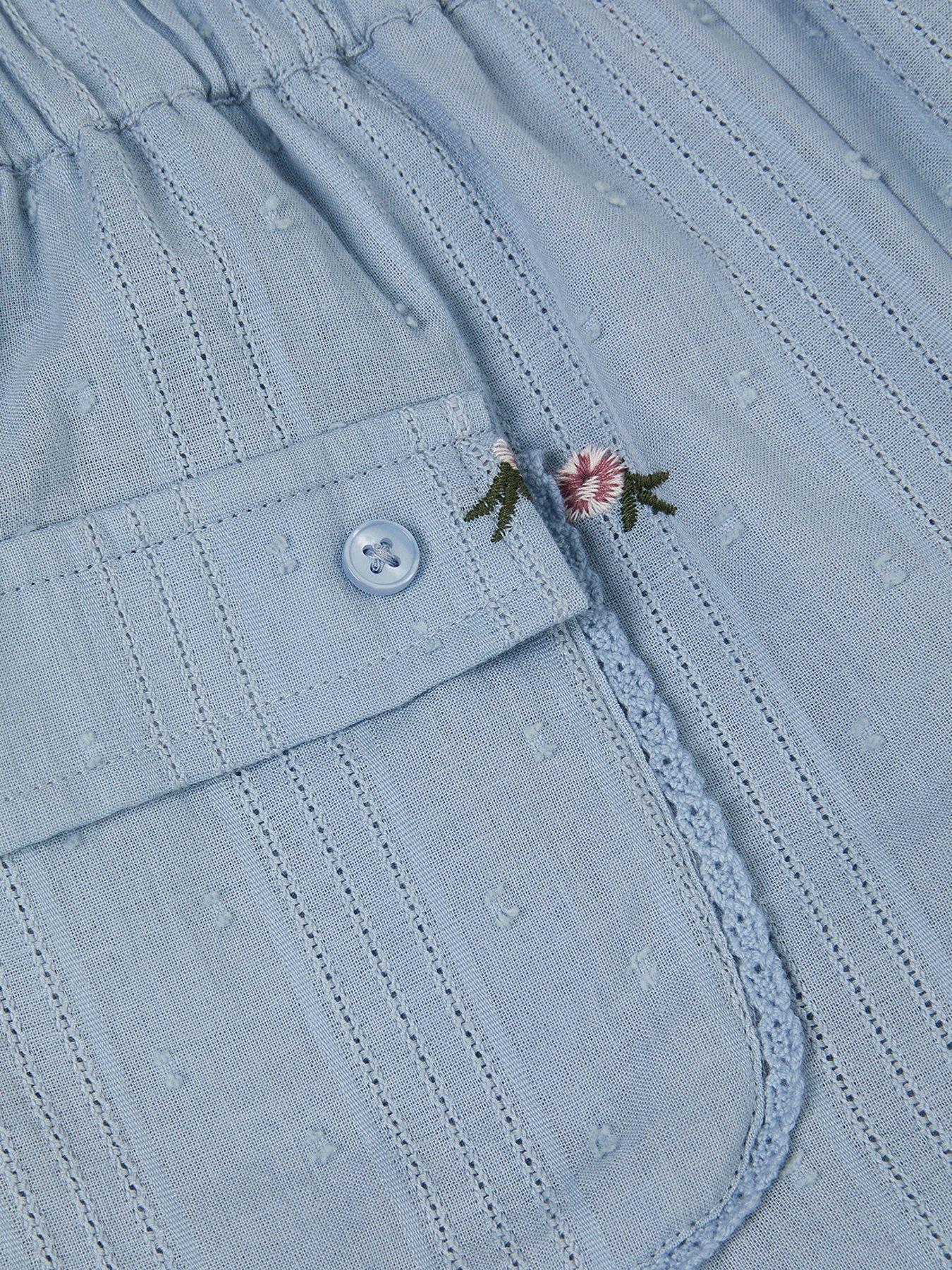 Image 3 of 3 of Monsoon Girls Rose Dobby Trousers - Blue