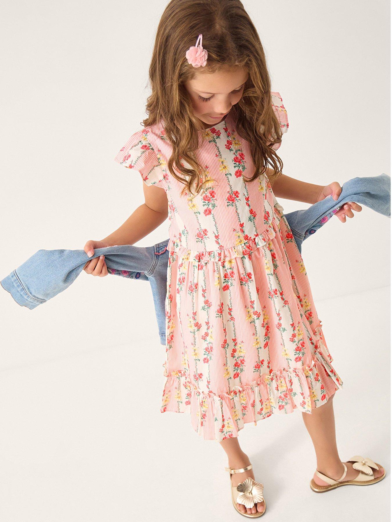Monsoon Girls Country Charm Floral Dress - Pink