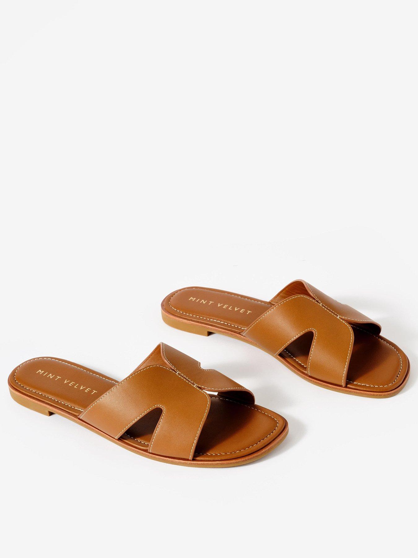 Image 2 of 4 of Mint Velvet Darcy Tan Leather Slider - Brown