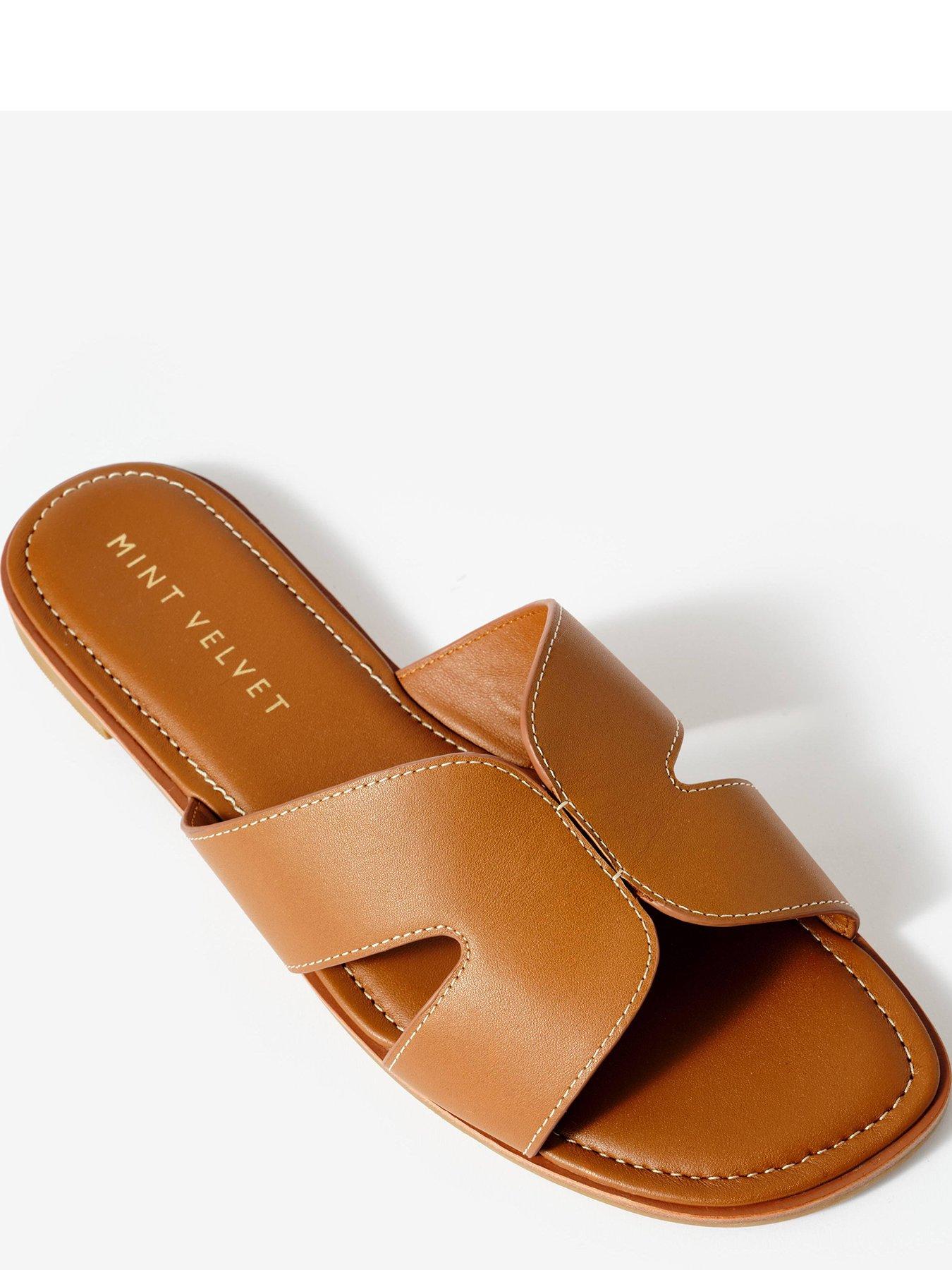 Image 3 of 4 of Mint Velvet Darcy Tan Leather Slider - Brown
