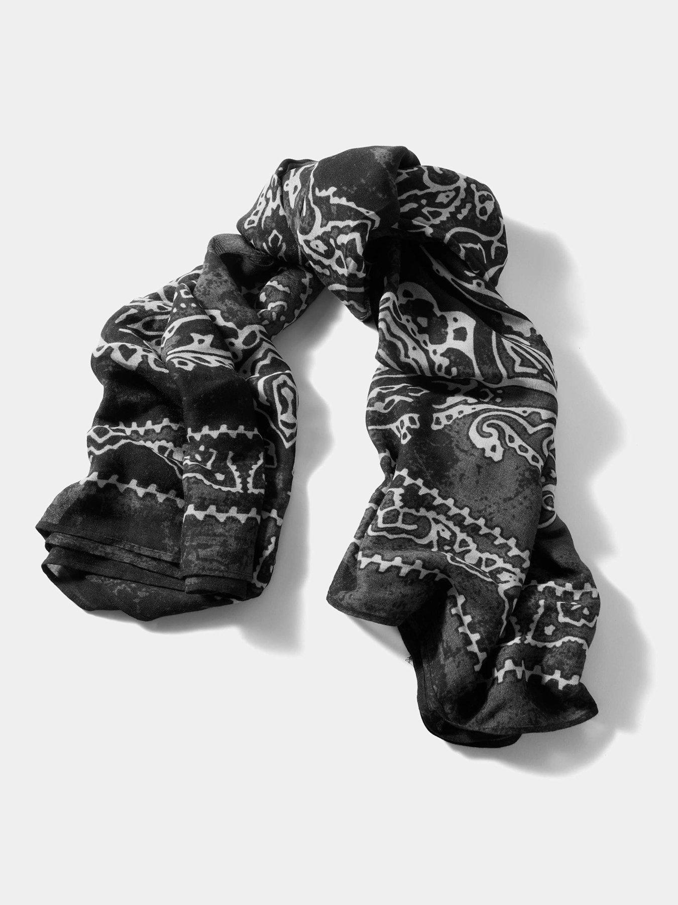 Image 4 of 4 of Mint Velvet Bandana Scarf - Black