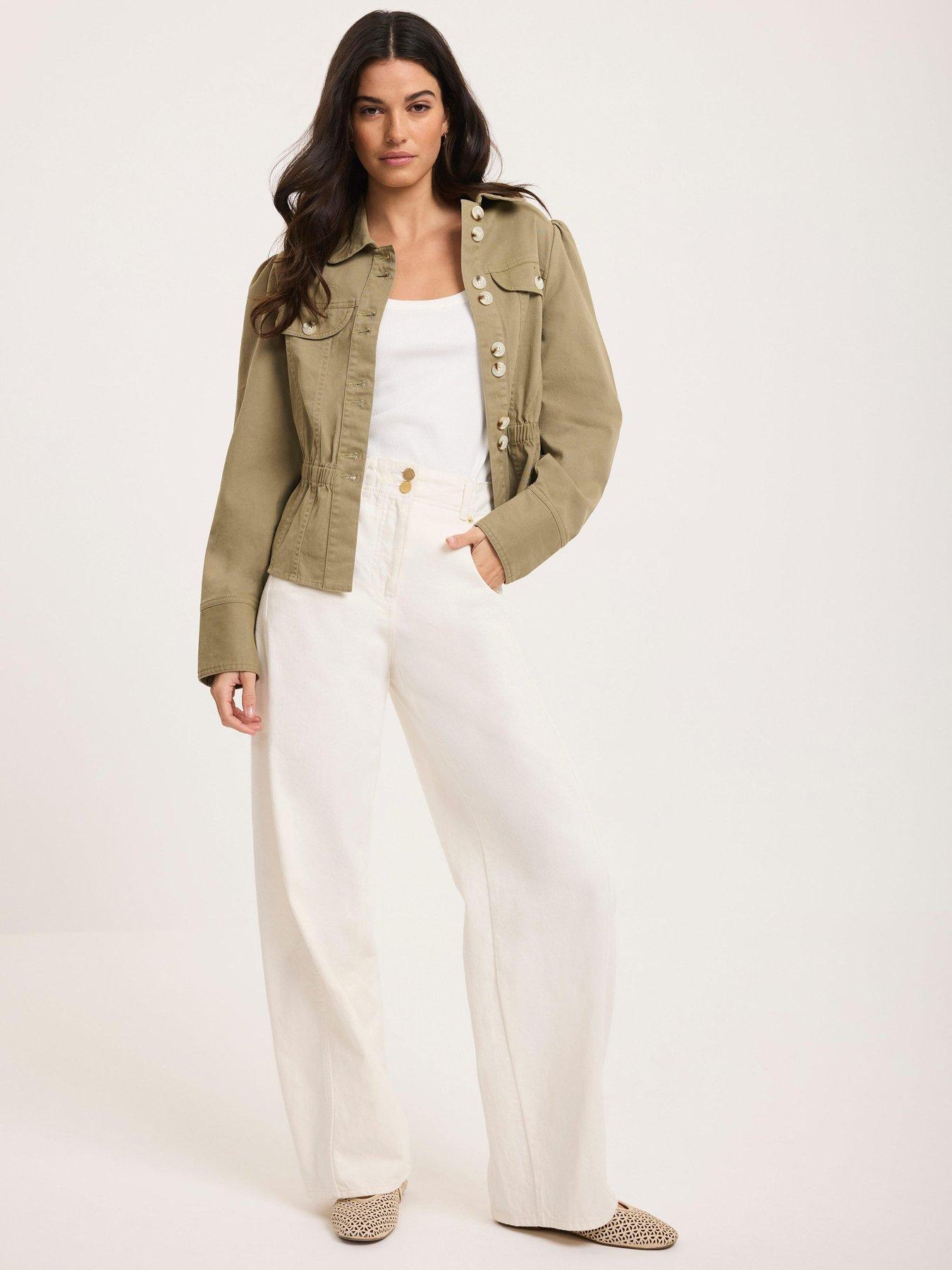 Image 1 of 6 of Mint Velvet Ivory Relaxed Wide Jean