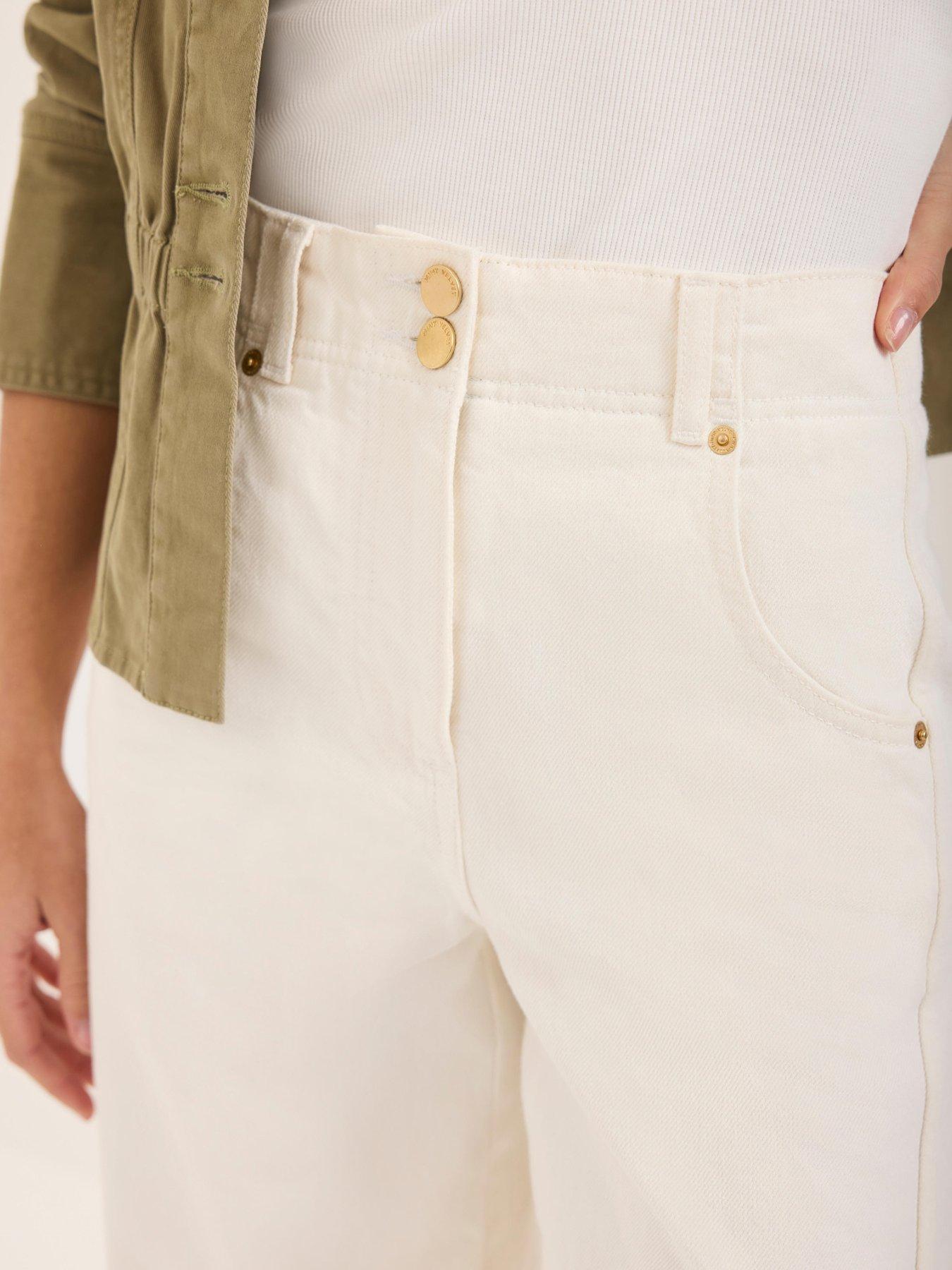 Image 4 of 6 of Mint Velvet Ivory Relaxed Wide Jean