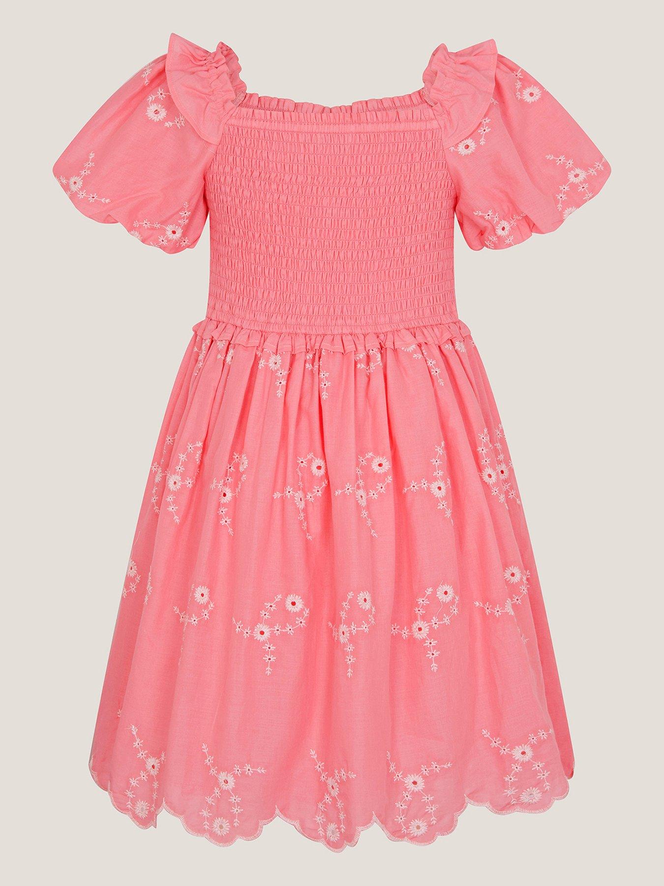 Image 2 of 3 of Monsoon Girls Sweetheart Dress - Pink
