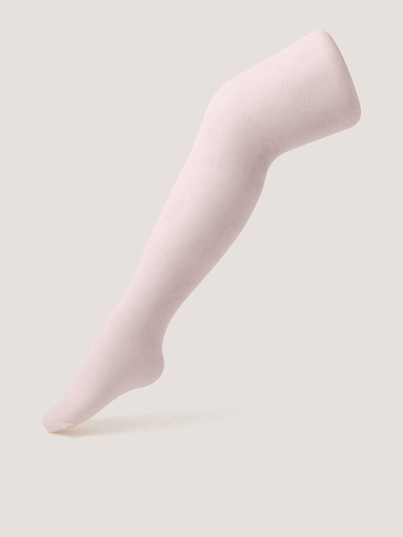 Image 1 of 3 of Monsoon Girls Lacey Tights - Pink