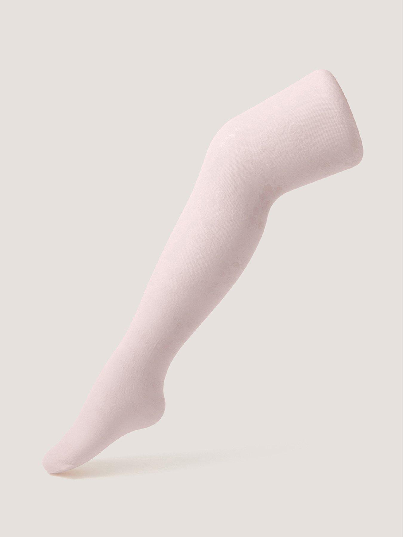 Image 2 of 3 of Monsoon Girls Lacey Tights - Pink