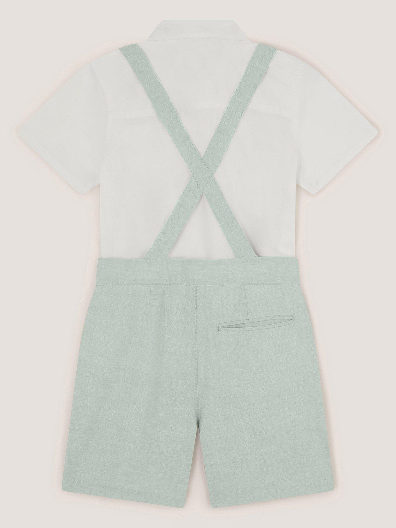 Image 2 of 3 of Monsoon Boys Rowan Braces Set - Light Green