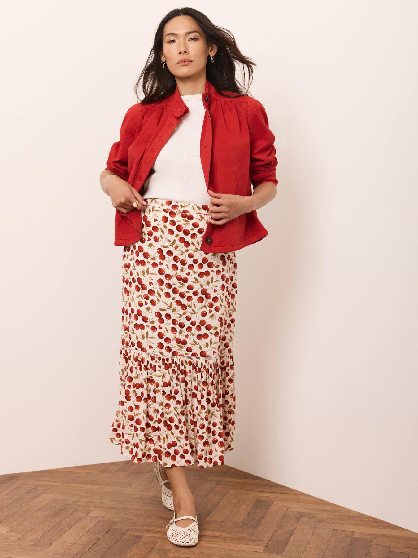 Image 3 of 6 of Mint Velvet Cherubina Print Hem Skirt