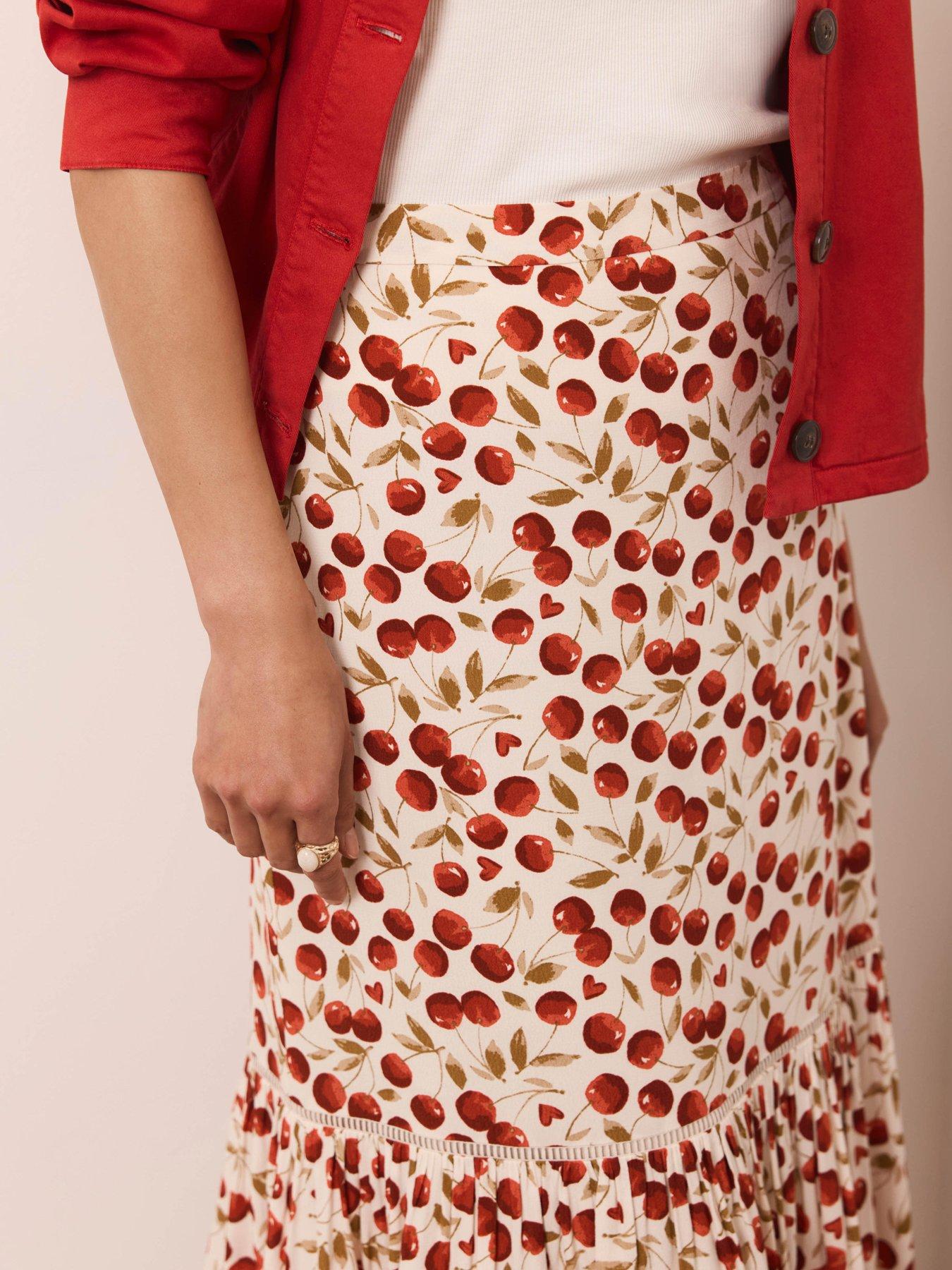Image 4 of 6 of Mint Velvet Cherubina Print Hem Skirt