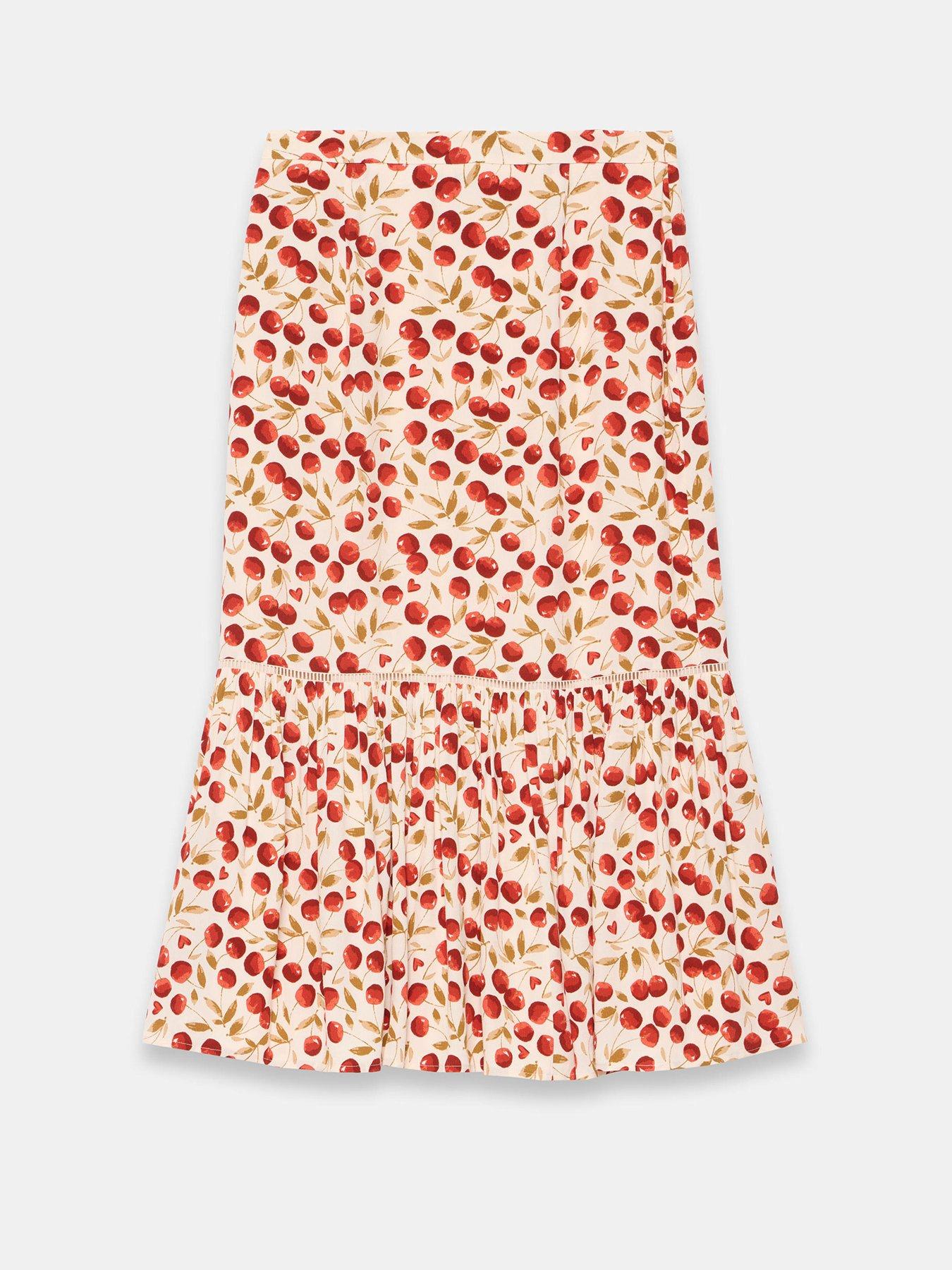 Image 6 of 6 of Mint Velvet Cherubina Print Hem Skirt