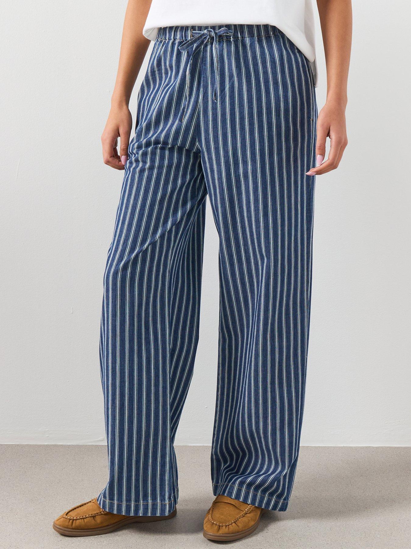 Mango Striped Jeans - Blue