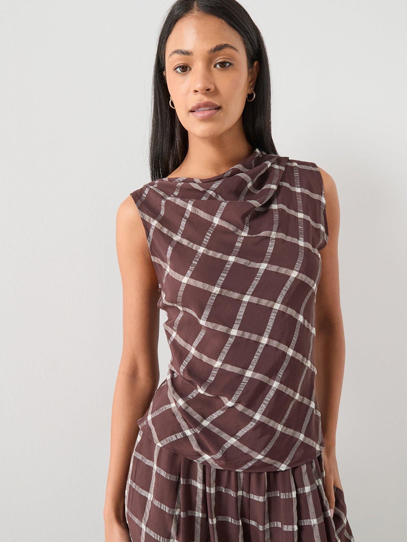Mango Fitted Top With Draped Neckline - Red