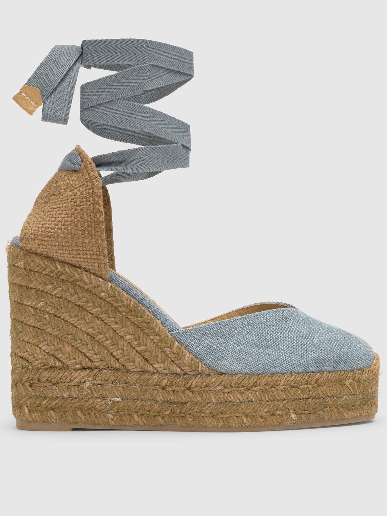 Image 1 of 5 of CASTANER Denim Espadrille Wedge - Blue