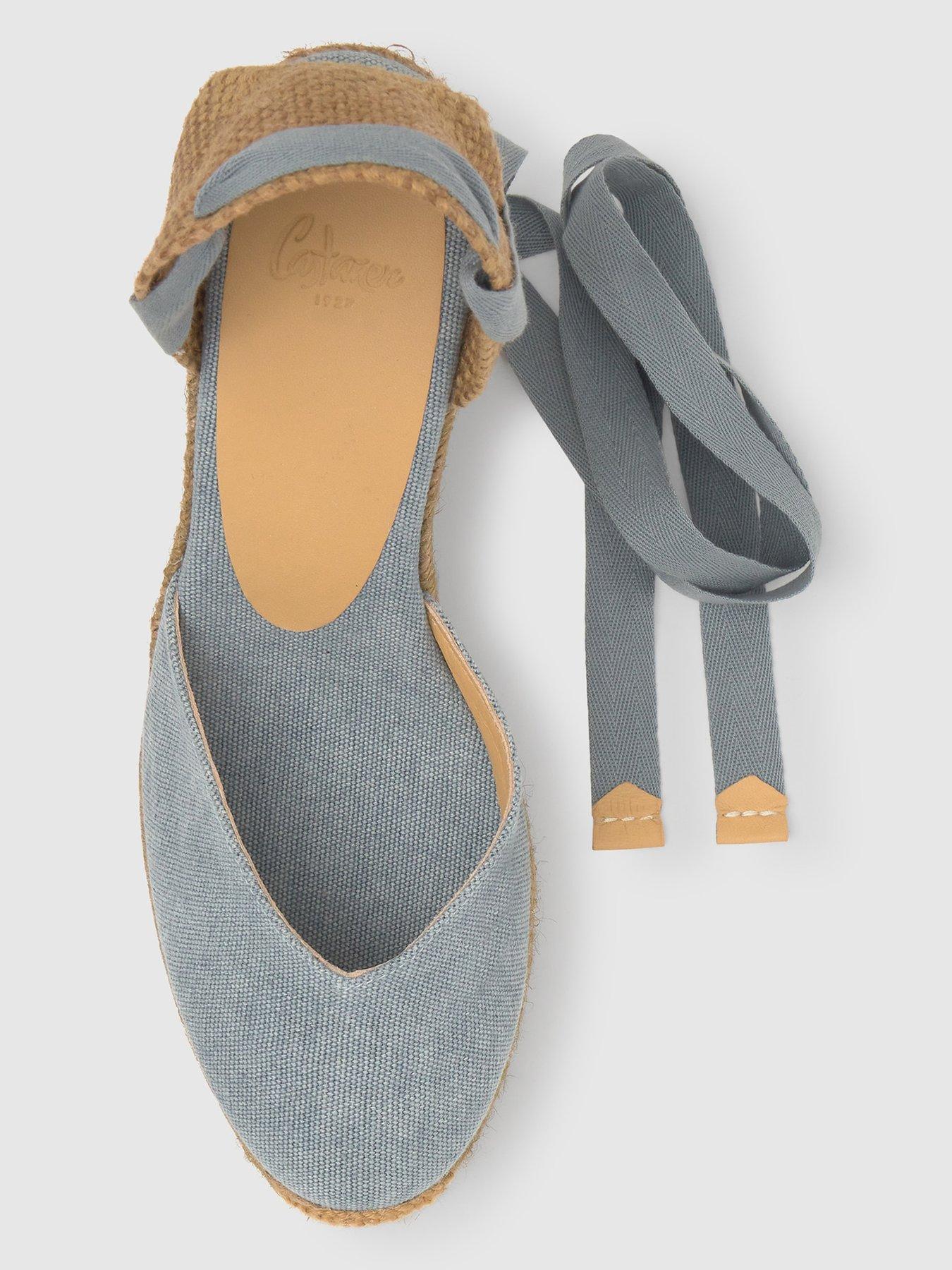 Image 5 of 5 of CASTANER Denim Espadrille Wedge - Blue