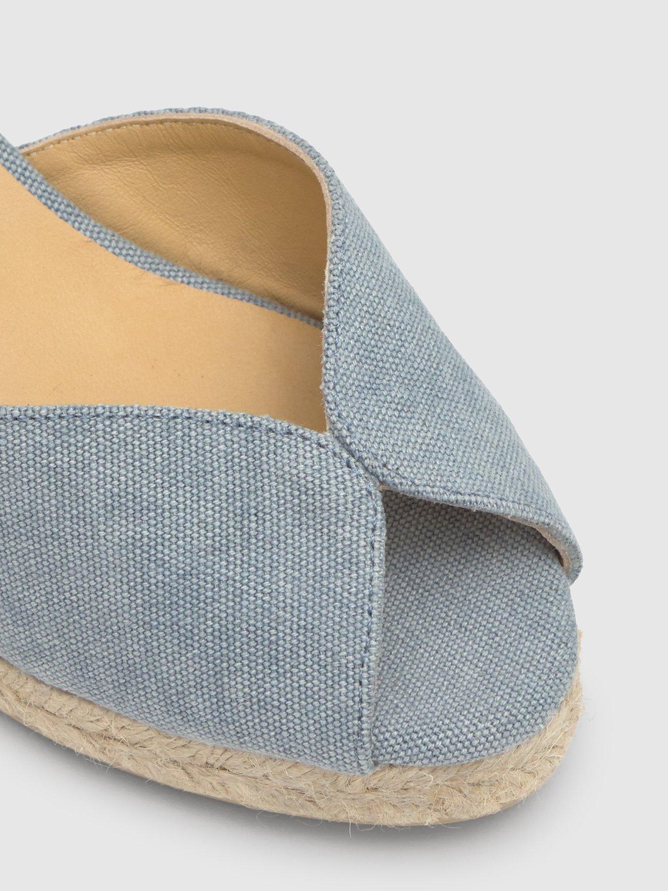 Image 4 of 5 of CASTANER Denim Espadrille Wedge - Blue