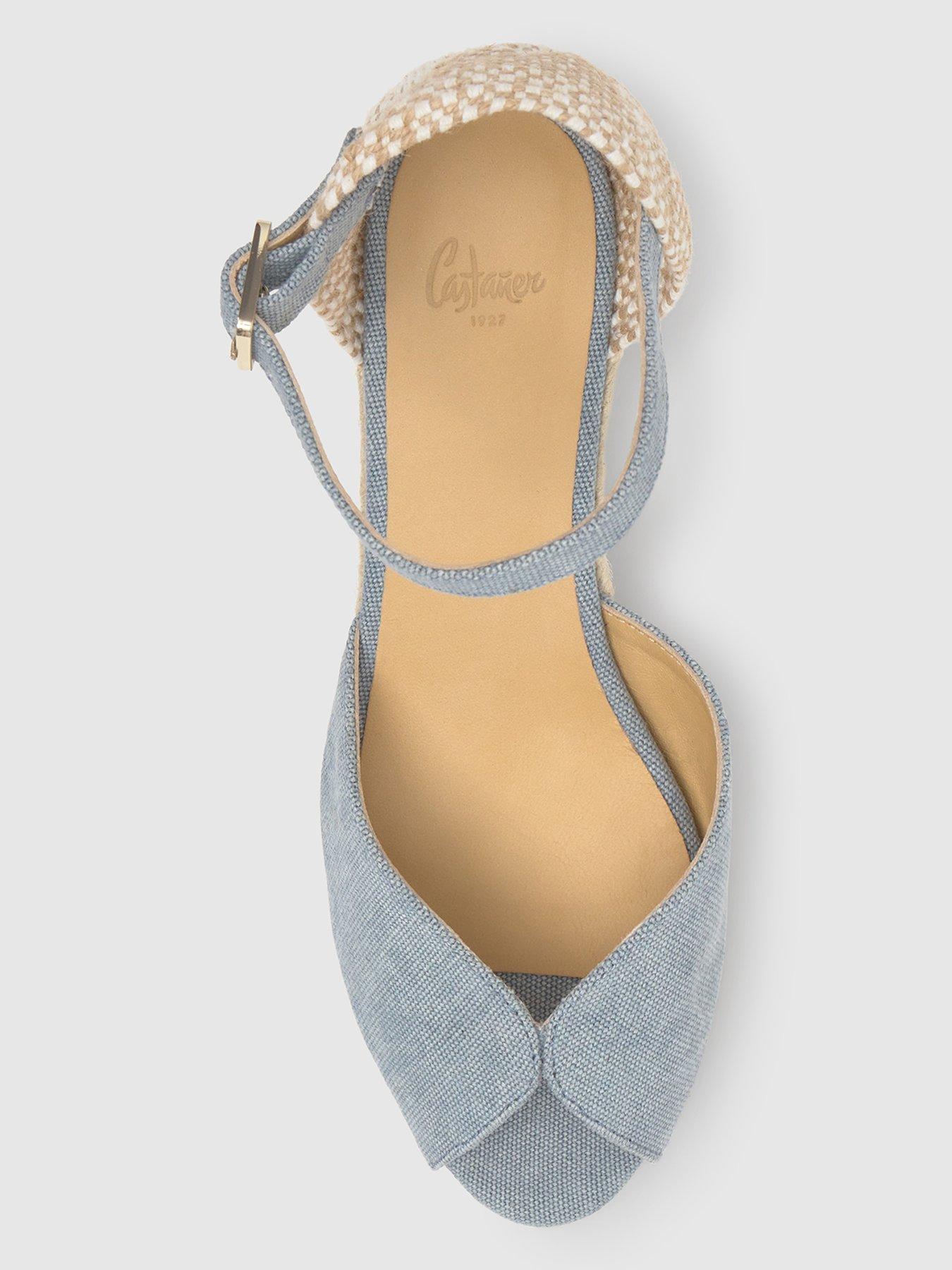 Image 5 of 5 of CASTANER Denim Espadrille Wedge - Blue