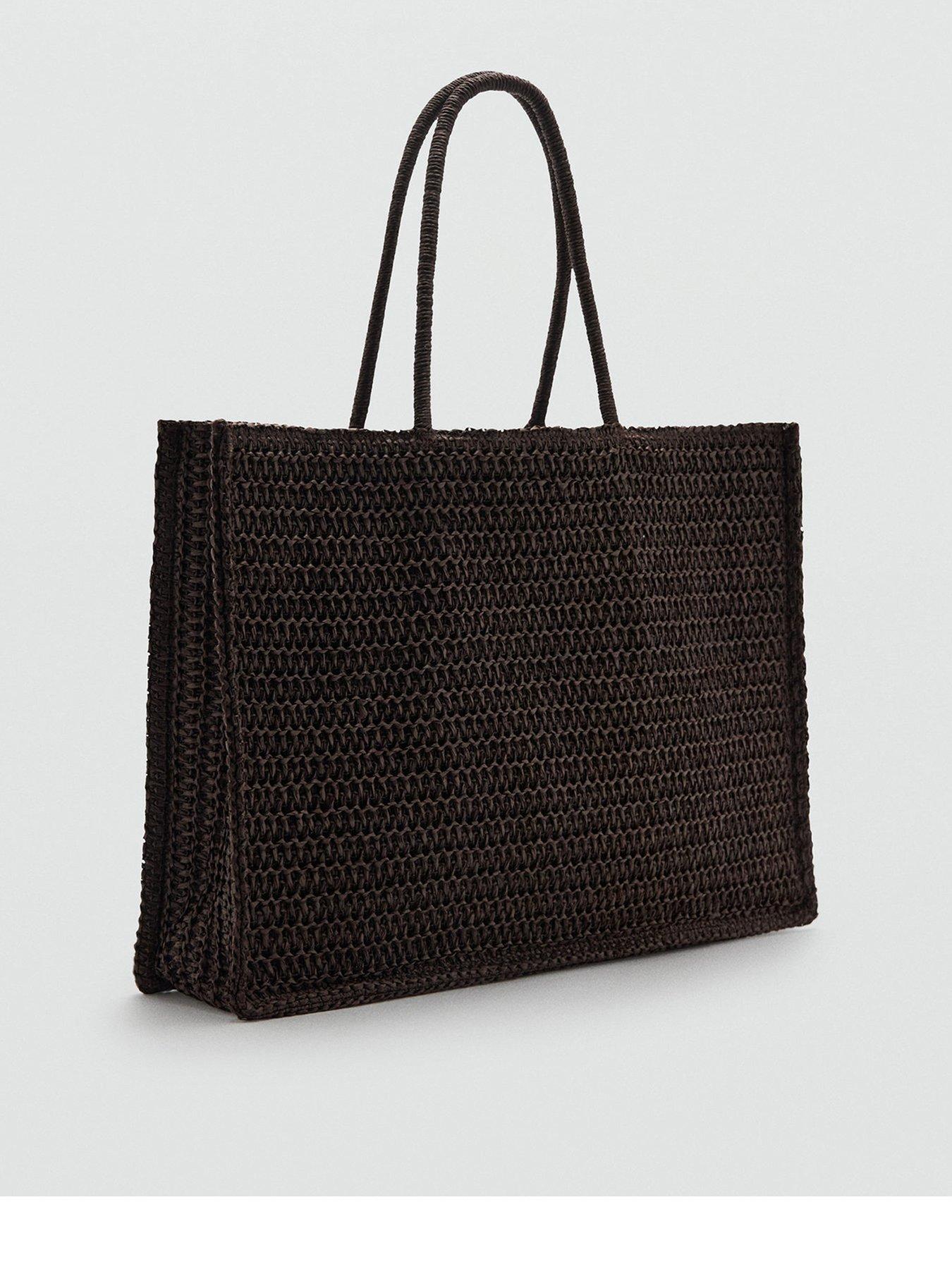 Mango Natural Fibre Tote Bag - Chocolate