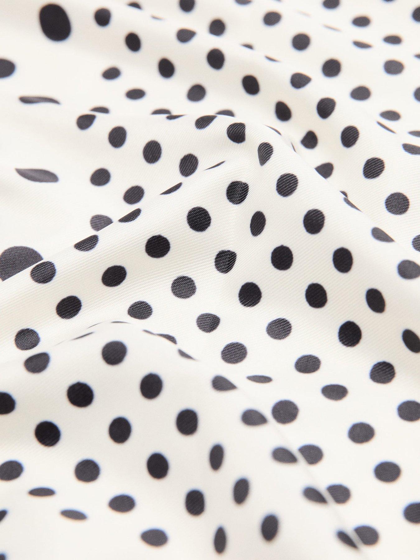 Image 2 of 3 of Mango Satin Check-print Scarf - Cream
