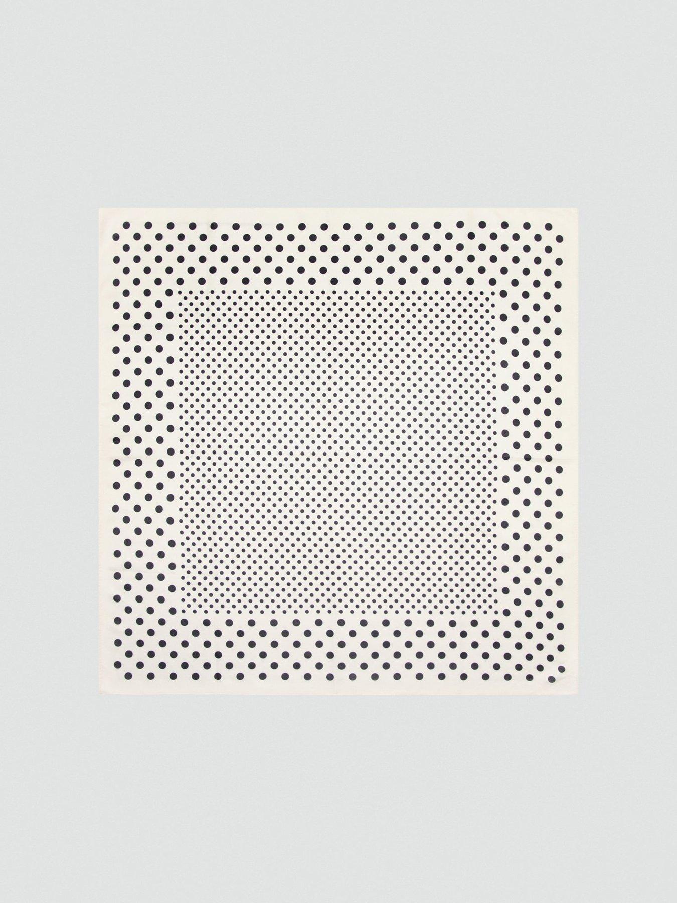 Image 3 of 3 of Mango Satin Check-print Scarf - Cream