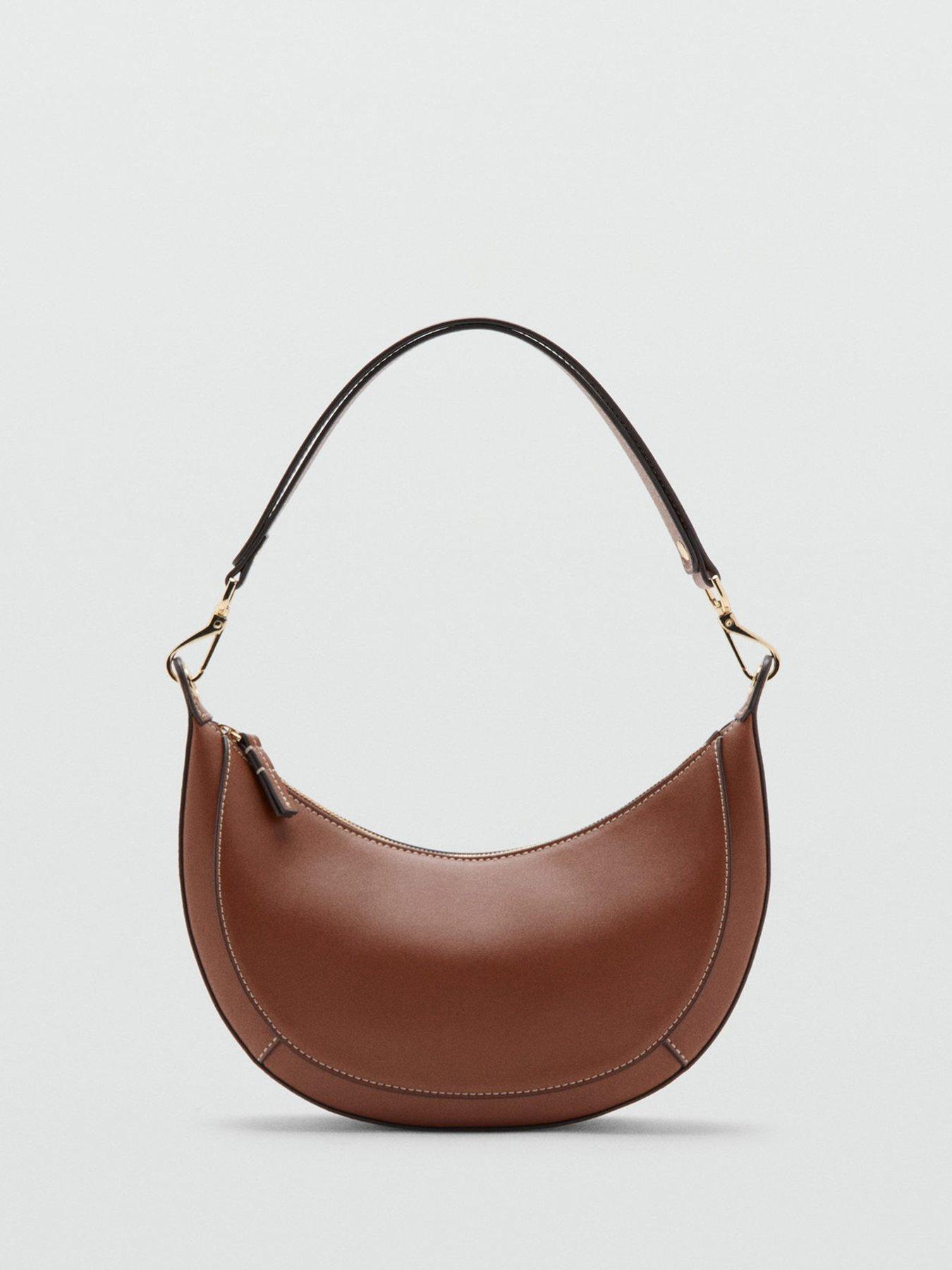 Image 4 of 7 of Mango Oval Shoulder Bag - Brown