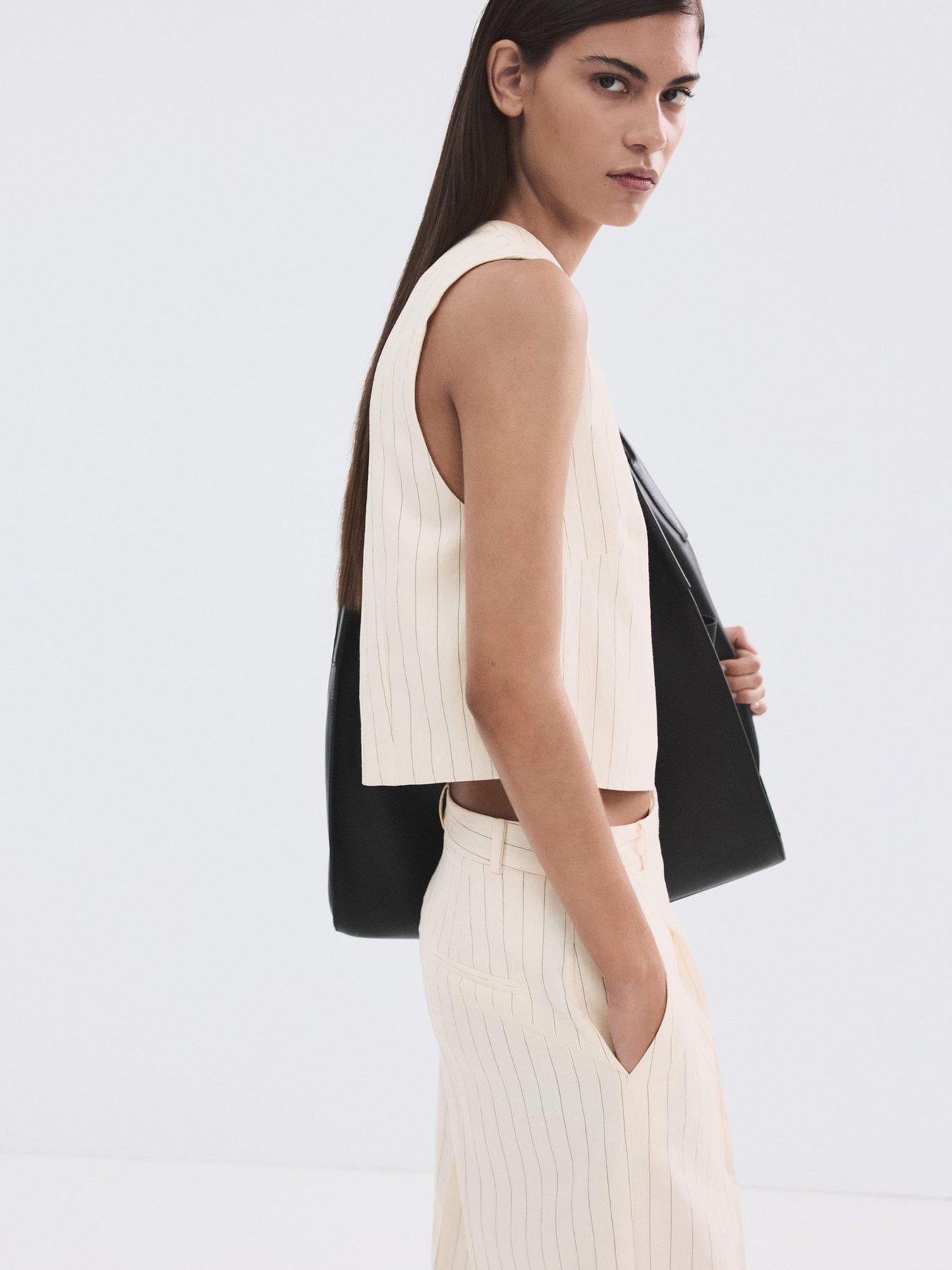 Image 4 of 7 of Mango Chain Detail Top - Off White