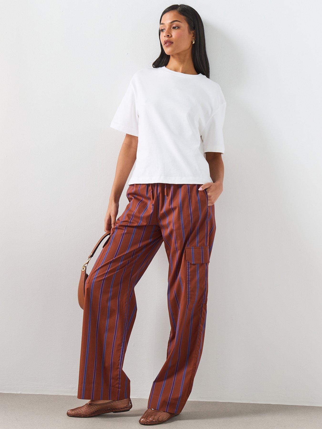Mango Cargo Trousers With Lateral Pockets - Brown