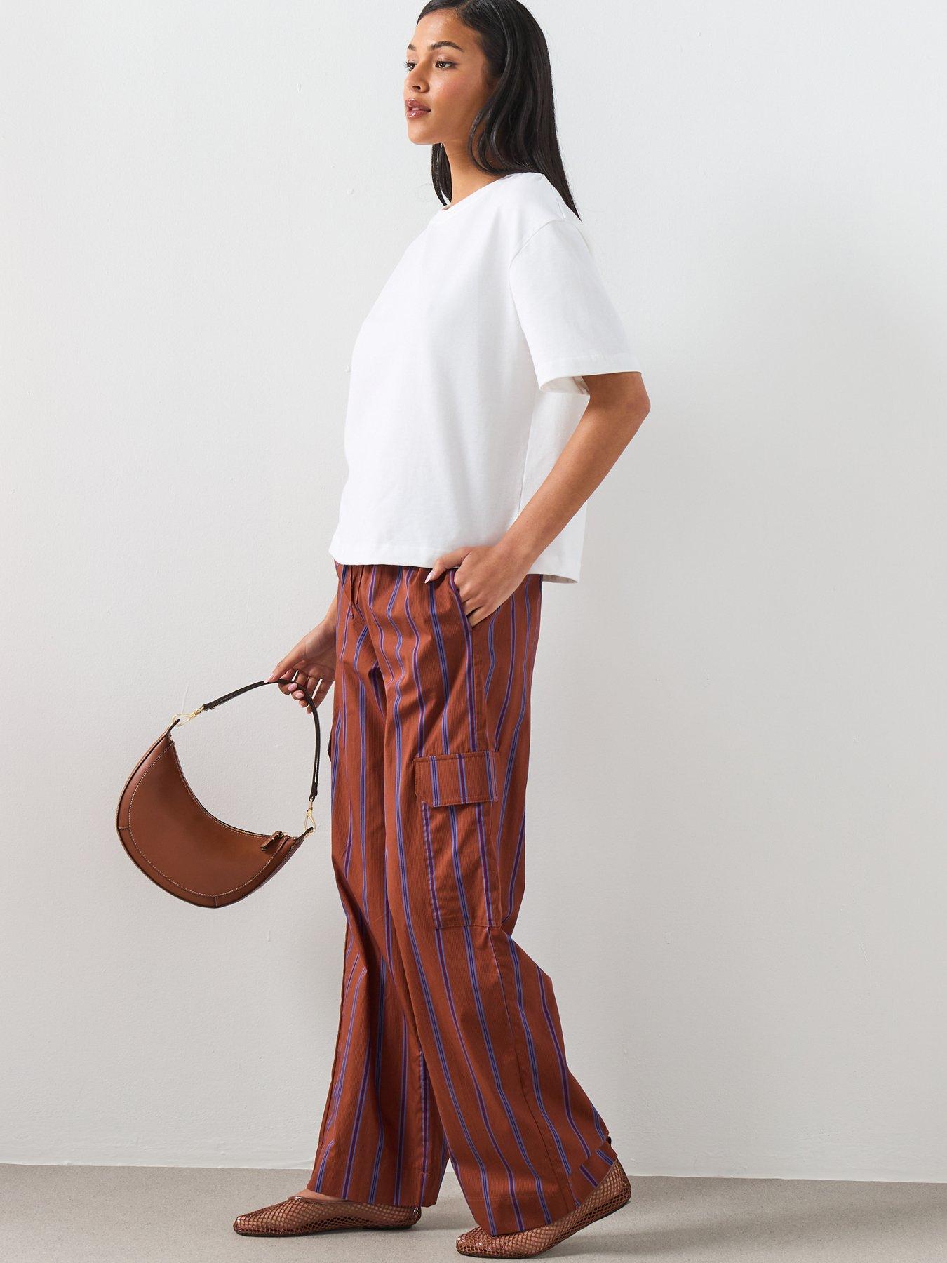 Image 6 of 6 of Mango Cargo Trousers With Lateral Pockets - Russet