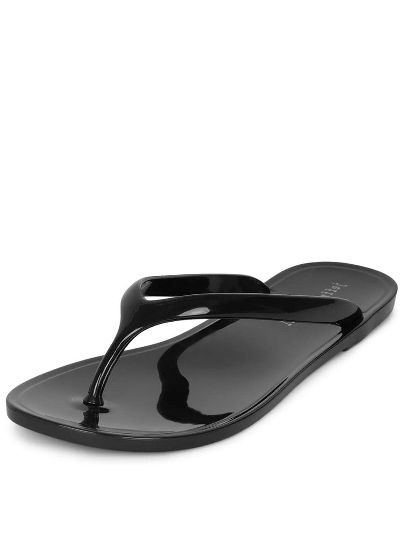 Jeffrey Campbell Beach-Day Jelly Flip Flops - Black