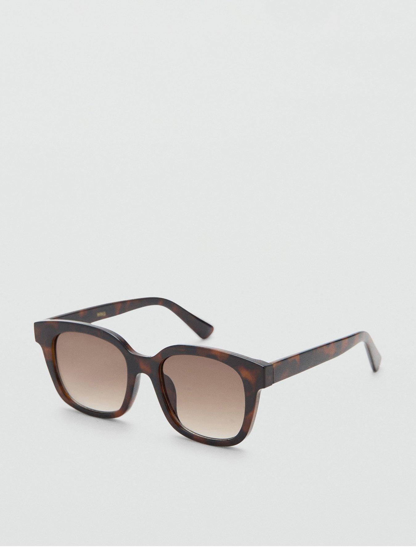 Mango Squared Frame Sunglasses - Brown