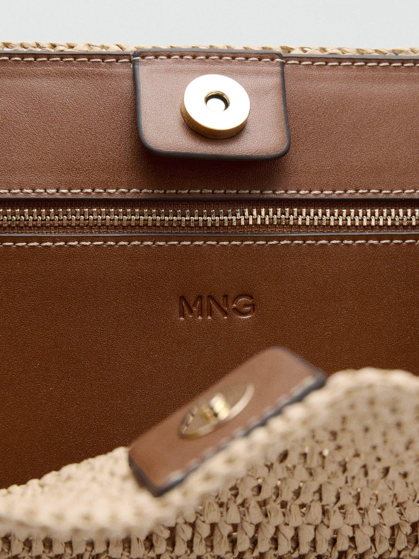 Image 4 of 6 of Mango Natural Fibre City Bag - Brown