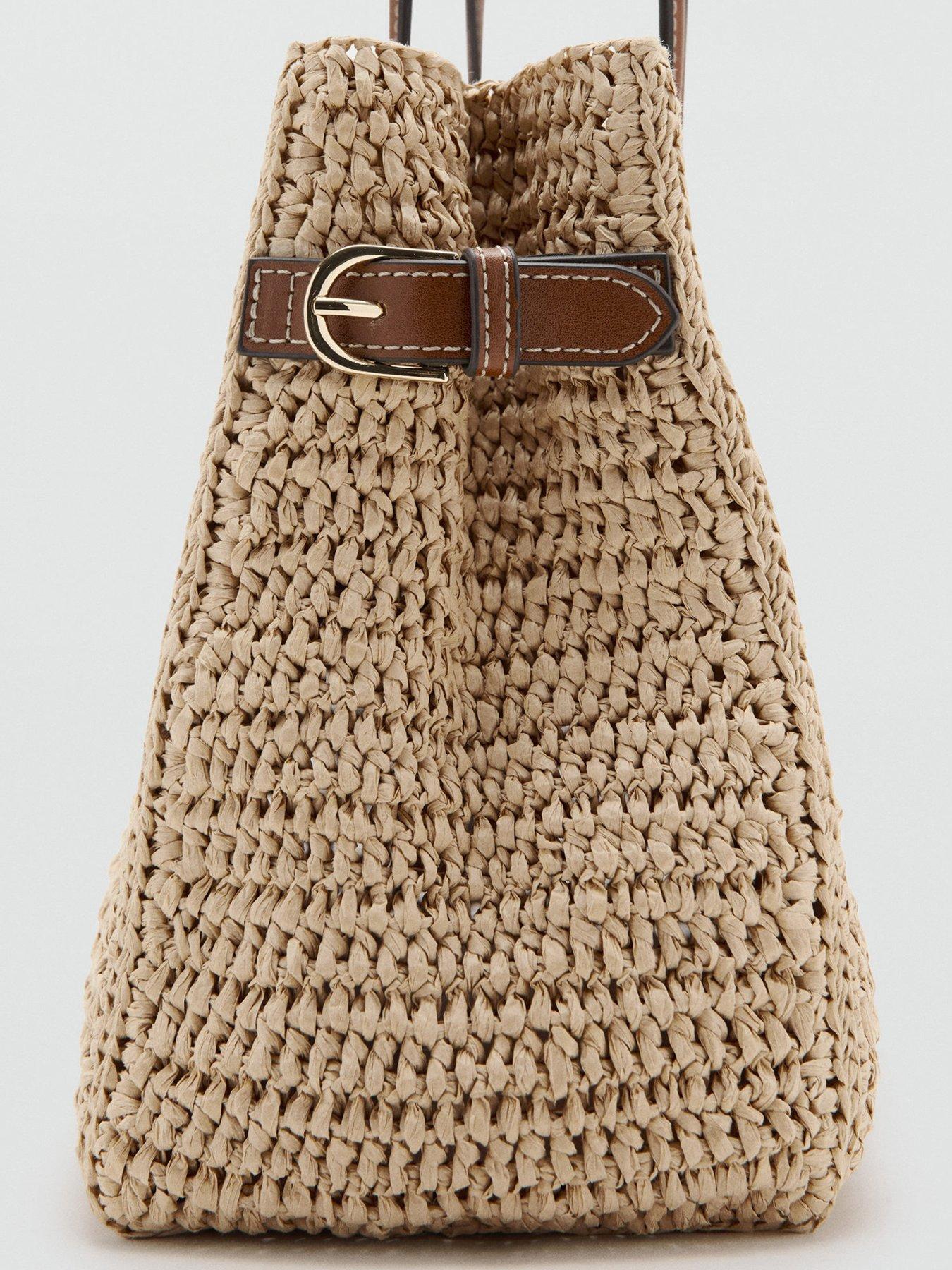 Image 5 of 6 of Mango Natural Fibre City Bag - Brown