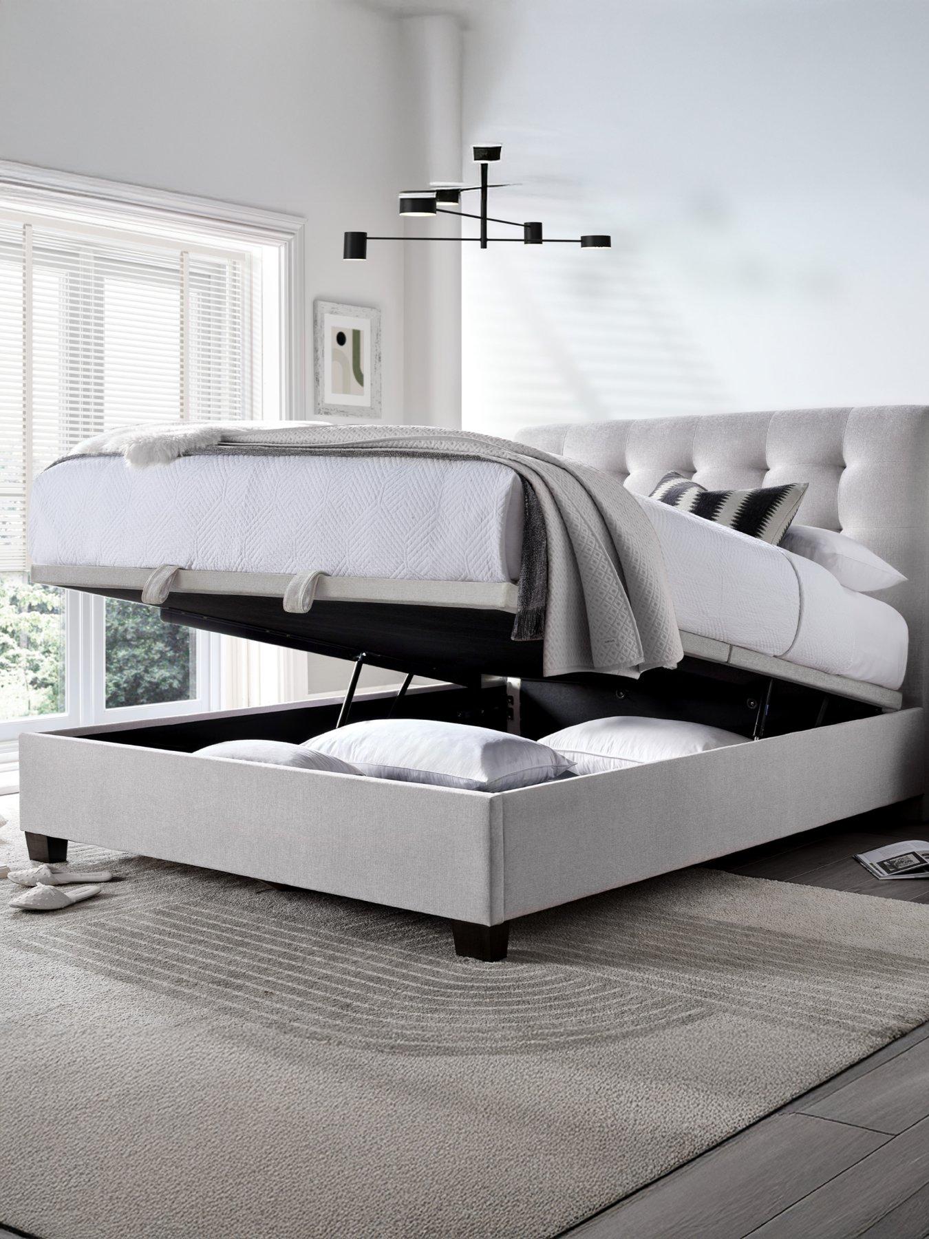 Image 3 of 5 of The Very Collection Faroe End Lift Up Storage Ottoman Bed with Aspire&nbsp;Mattress Options (Buy &amp; SAVE!) - Cream
