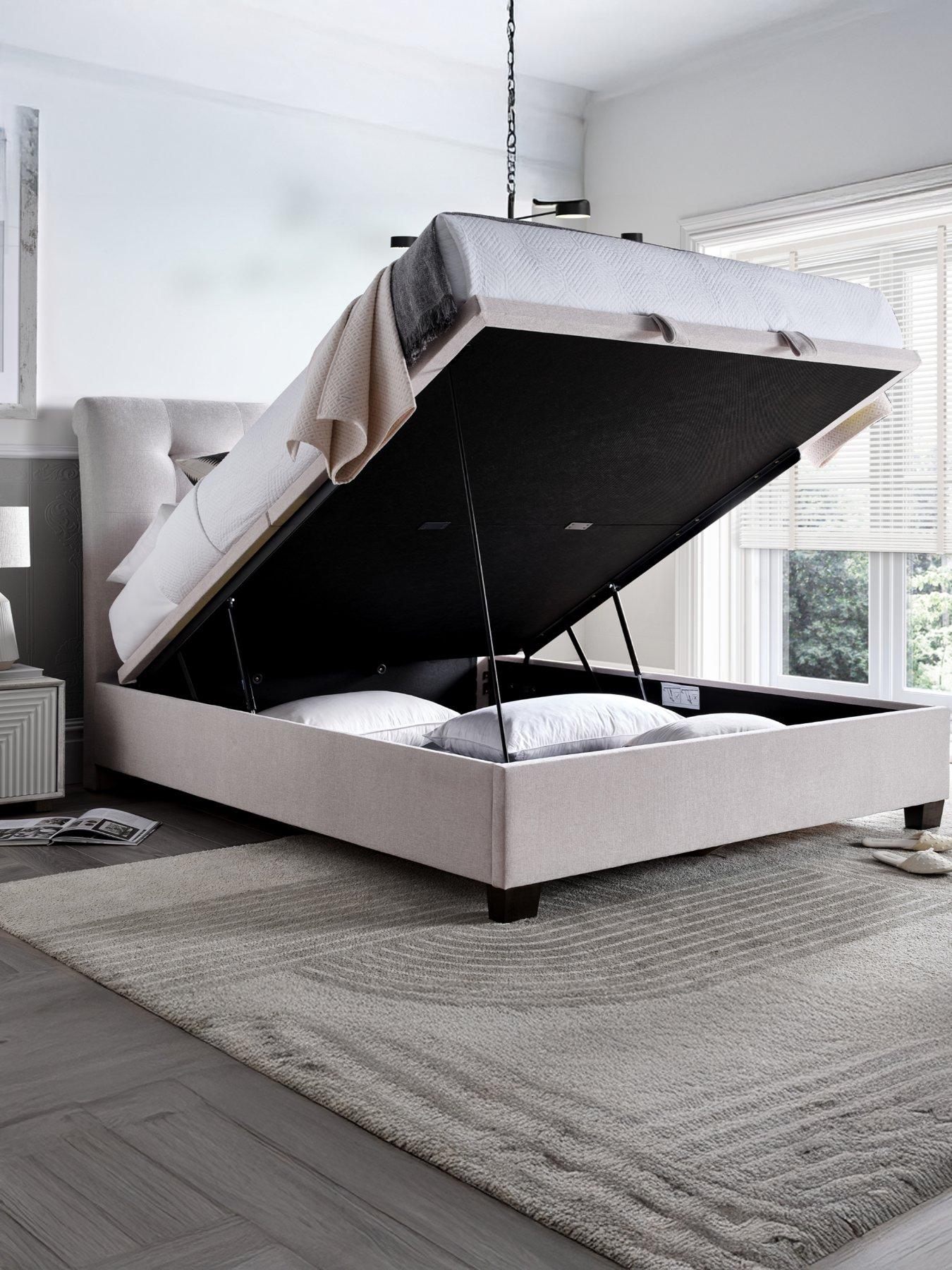 Image 5 of 5 of The Very Collection Faroe End Lift Up Storage Ottoman Bed with Aspire&nbsp;Mattress Options (Buy &amp; SAVE!) - Cream