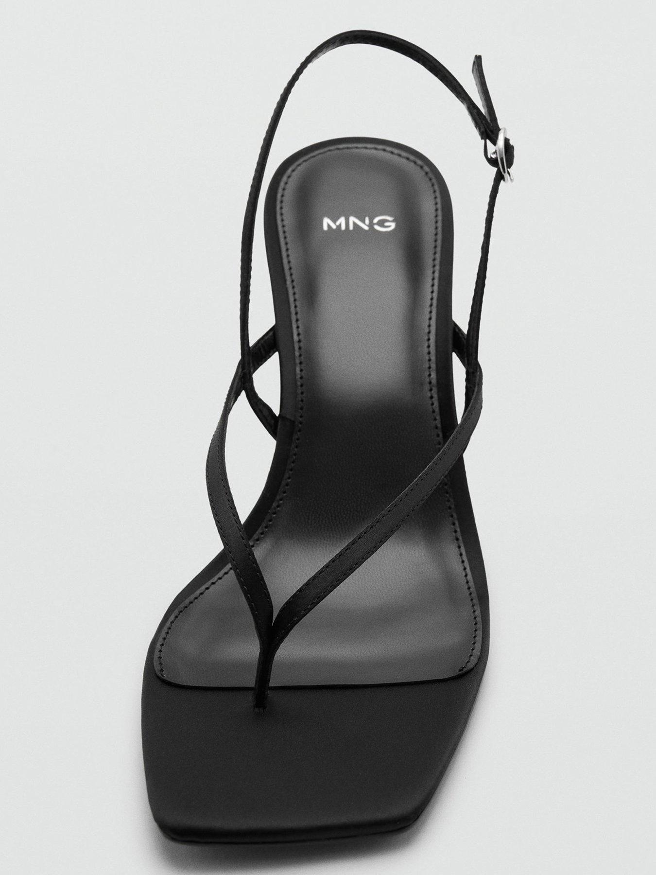 Mango Strappy Heeled Sandals - Black | Very