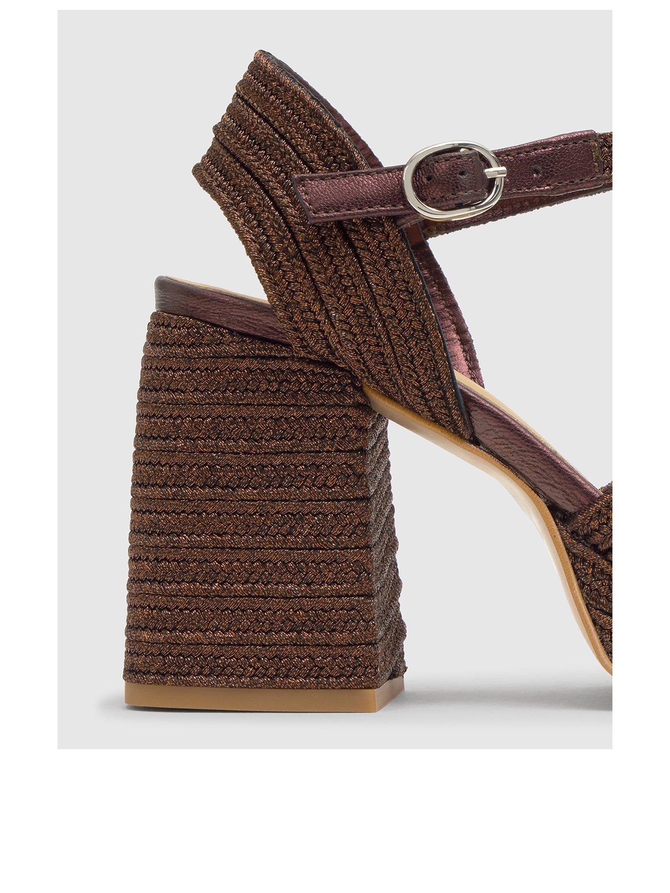 Image 3 of 6 of CASTANER MARRON OSC&nbsp;Metallic Braided&nbsp;Sandals - Brown
