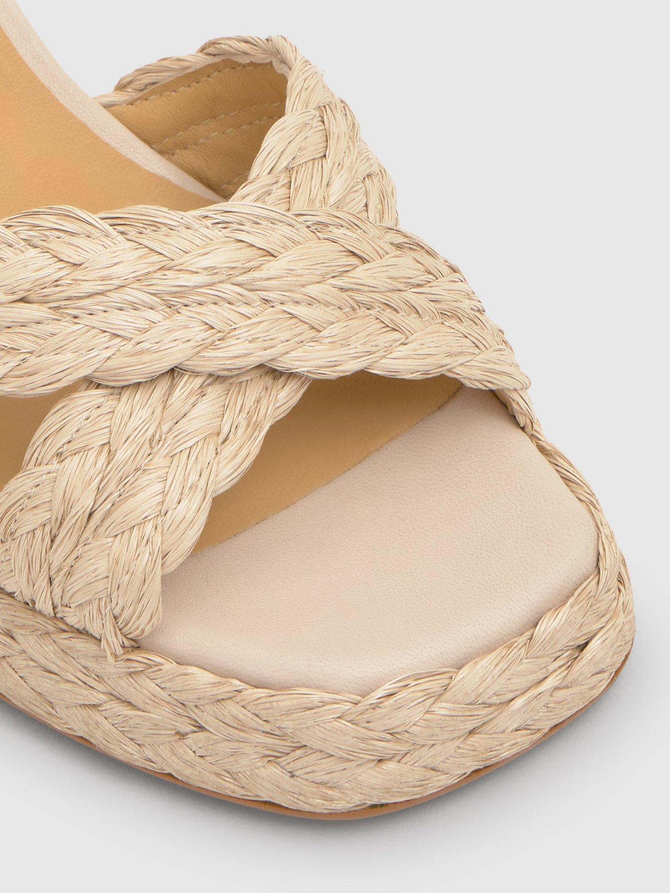 Image 5 of 5 of CASTANER Braided Heeled&nbsp;Sandals - Beige