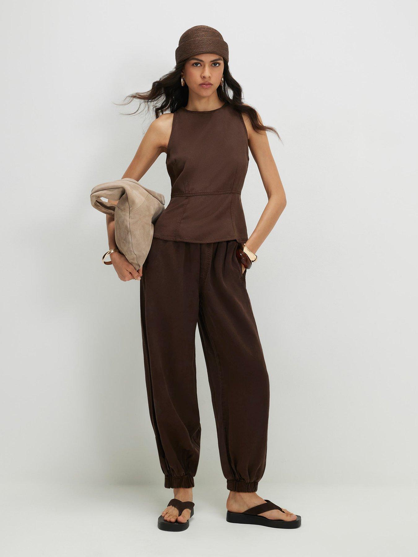 Image 1 of 5 of River Island Ross Hem Cuffed Barrel - Brown