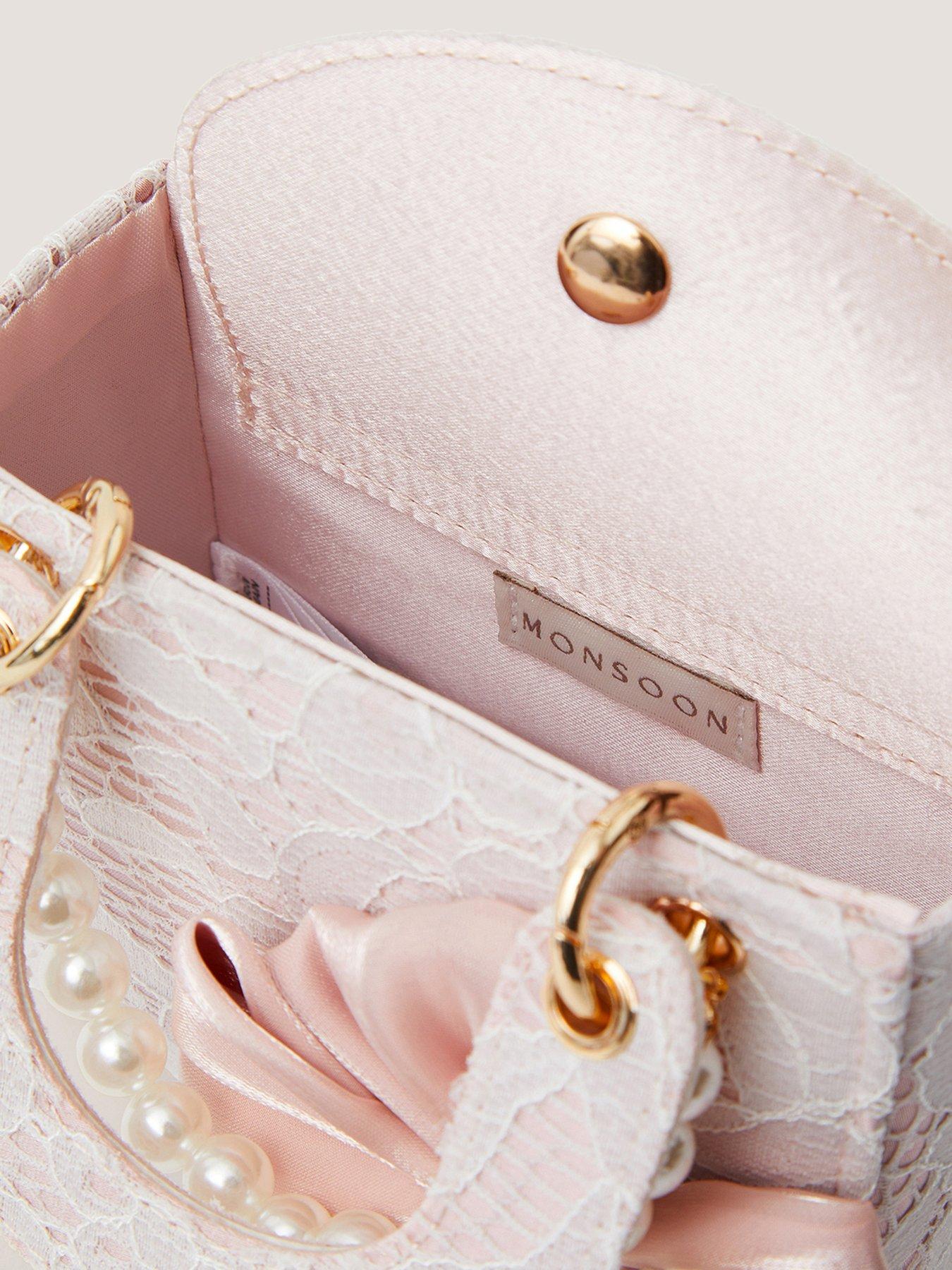 Image 4 of 4 of Monsoon Girls Bow Charm Tote Bag - Pink