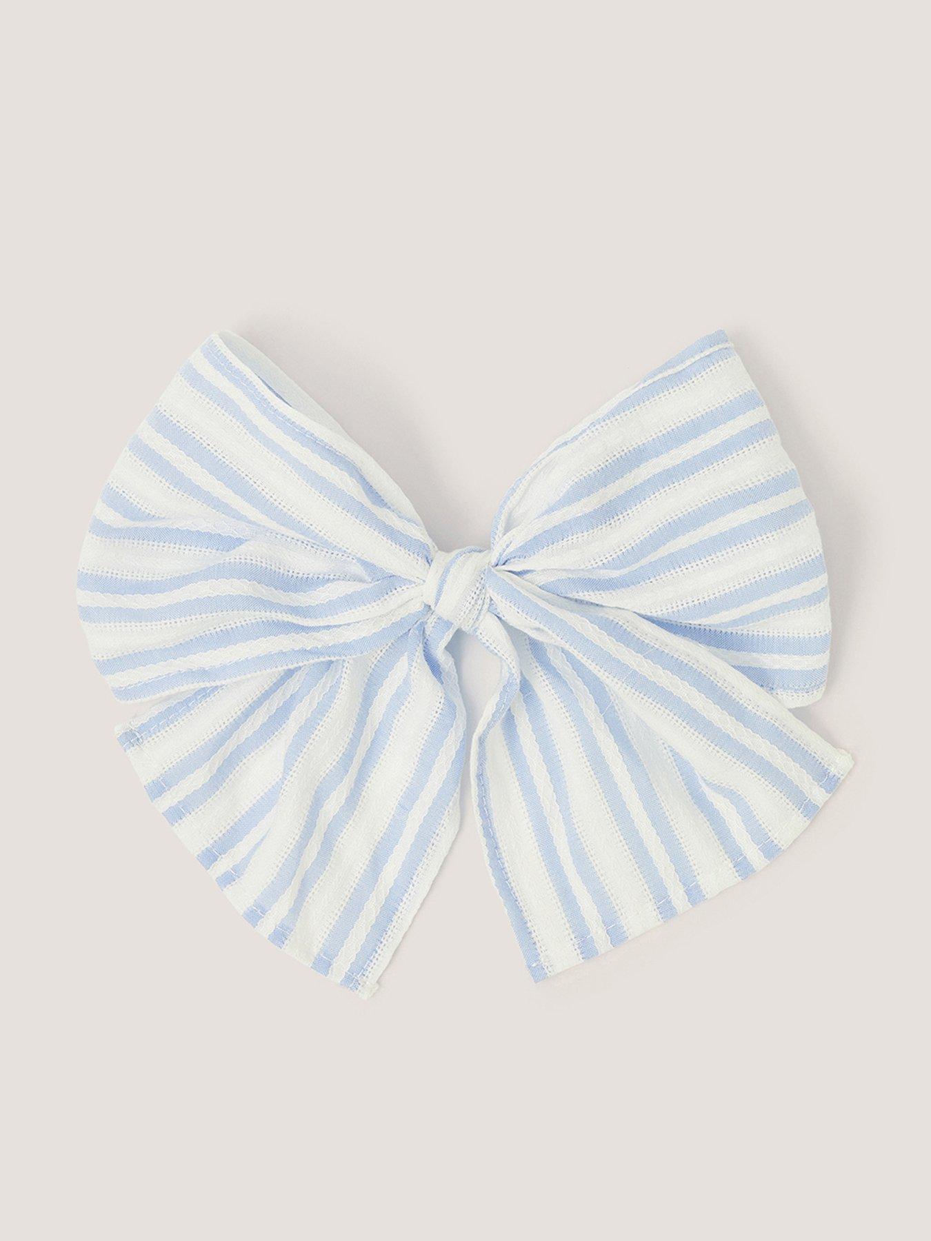 Image 1 of 3 of Monsoon Girls Ahoy Stripe Bow Clips - Multi