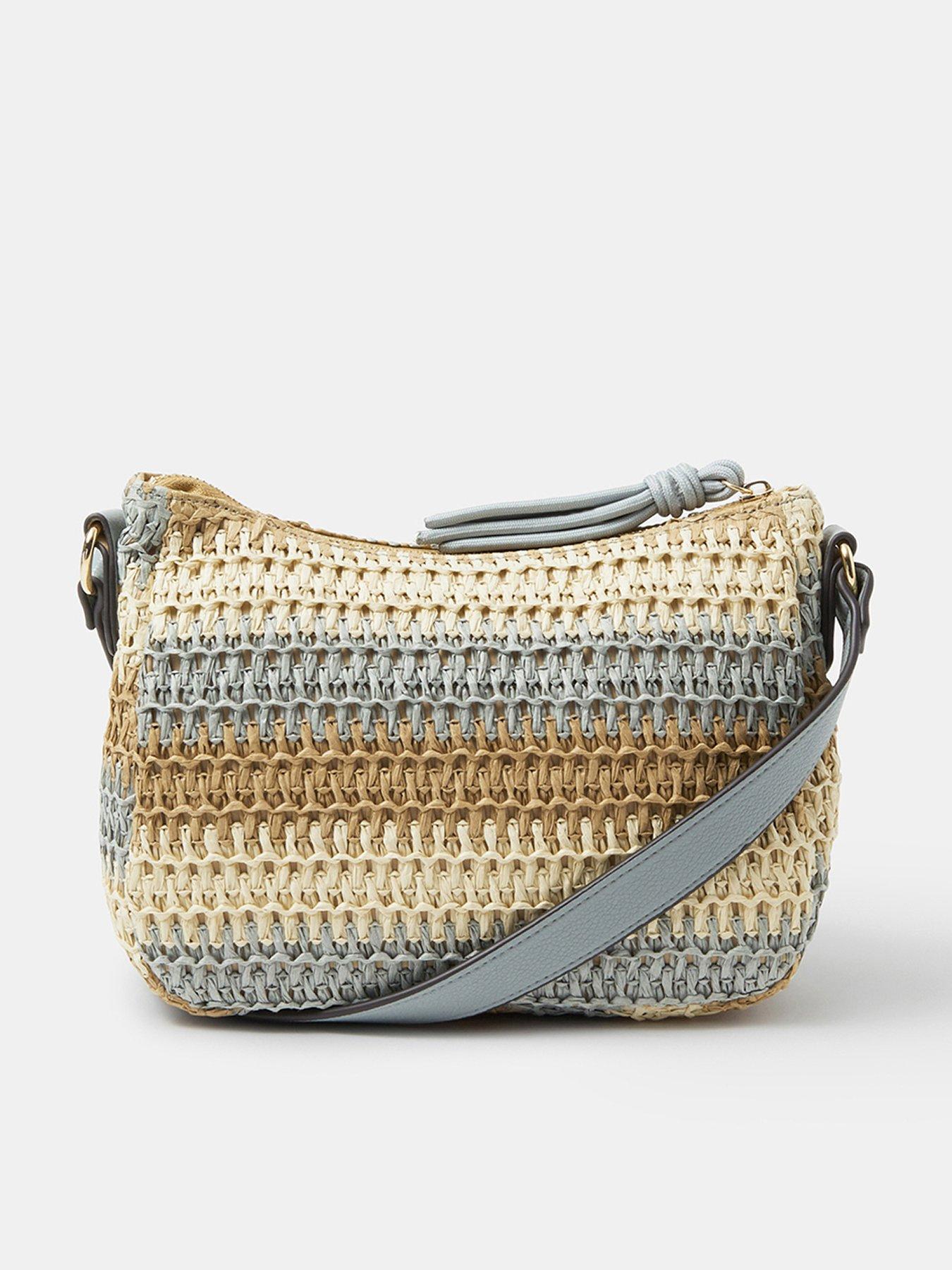 Accessorize Stripe Woven Cross Body Bag