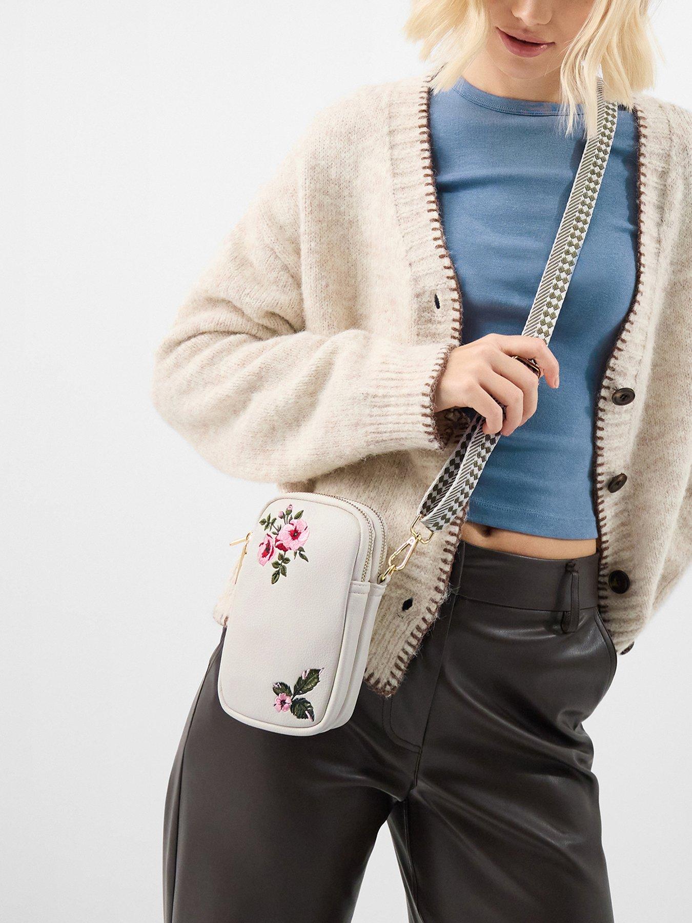 Image 2 of 5 of Accessorize Floral Embroidered Phone Bag