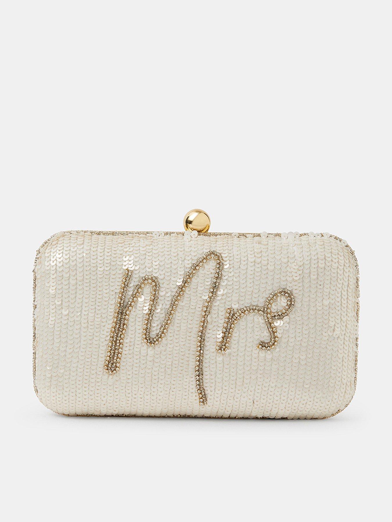 Accessorize Bridal Sequin Clutch Bag