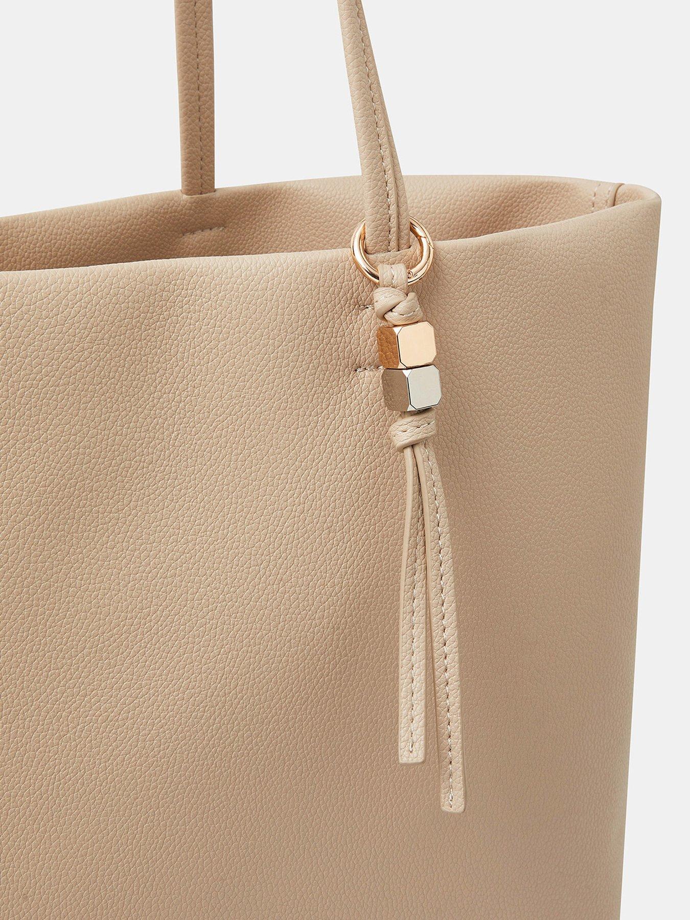 Image 4 of 5 of Accessorize Charm Faux Leather Tote Bag