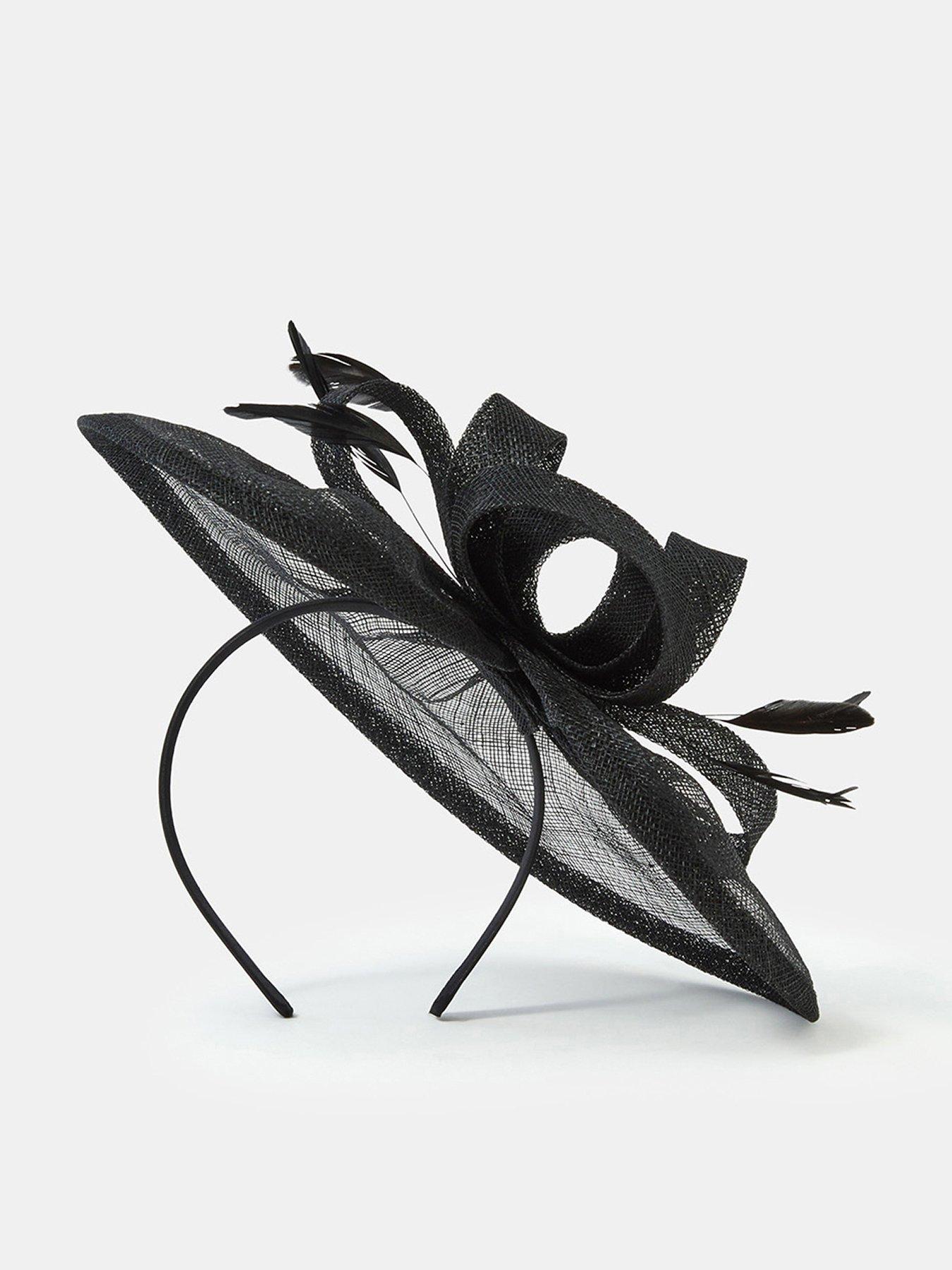 Image 1 of 4 of Accessorize Bow Feather Disc Fascinator