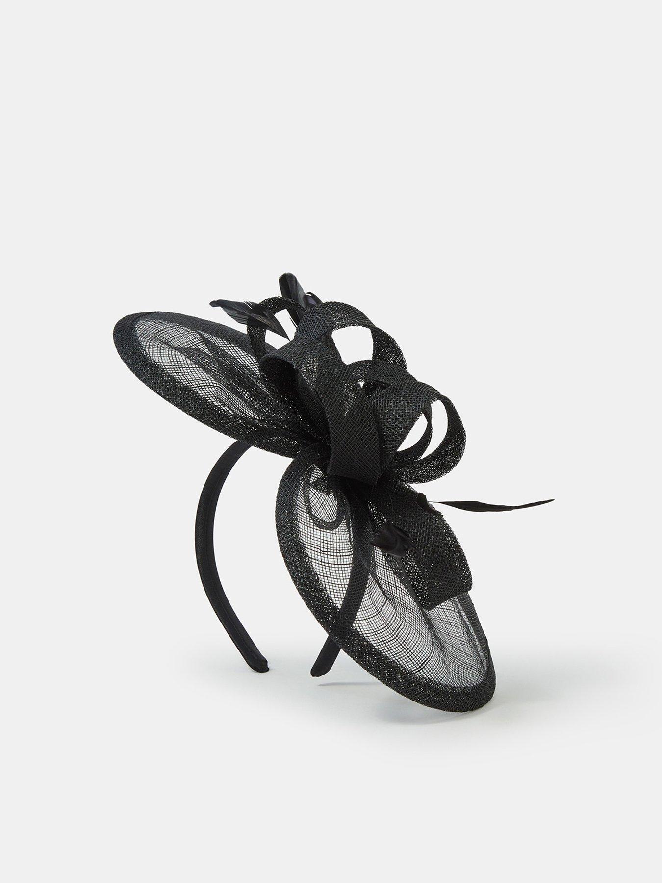 Image 3 of 4 of Accessorize Bow Feather Disc Fascinator