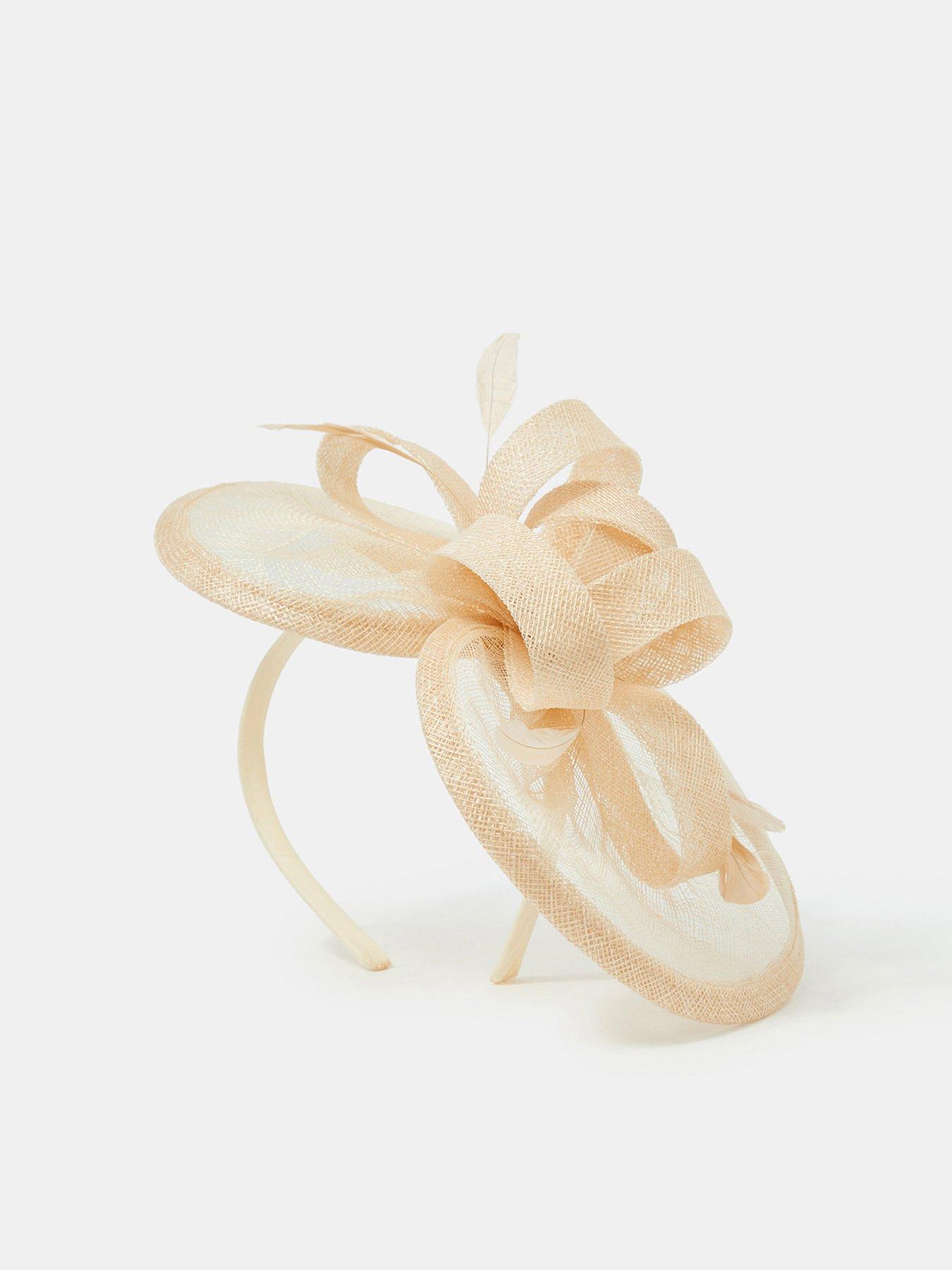 Image 3 of 4 of Accessorize Bow Feather Disc Fascinator