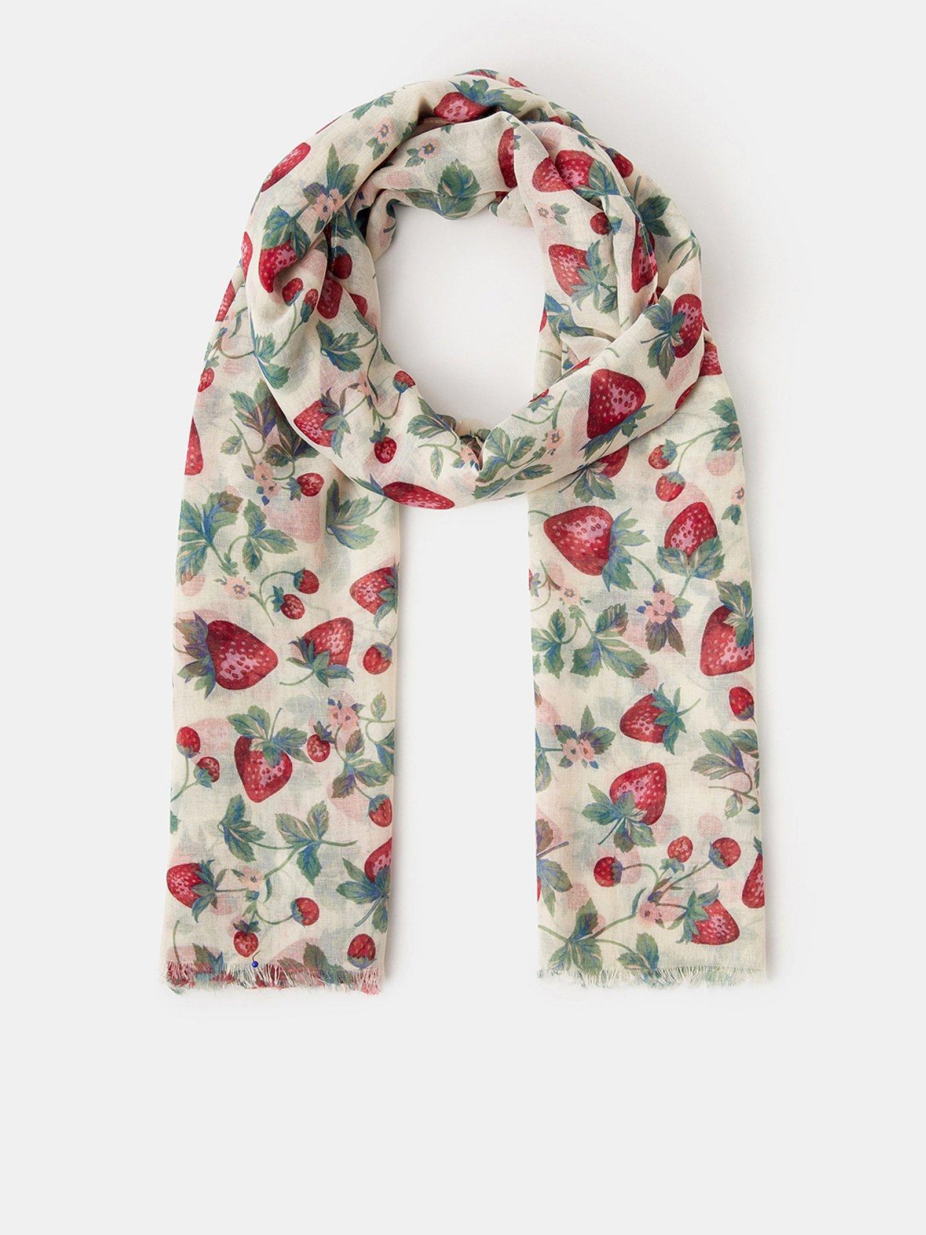 Accessorize Lightweight Strawberry Print Scarf
