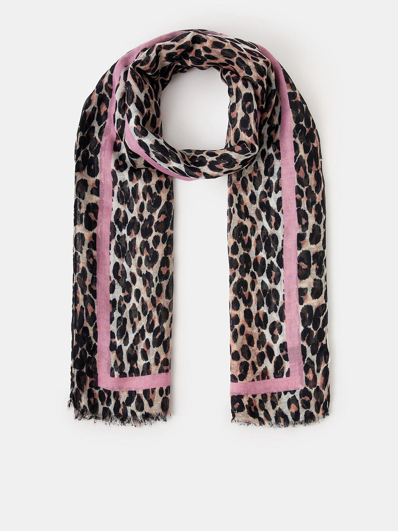 Image 1 of 3 of Accessorize Lightweight Leopard Print Scarf