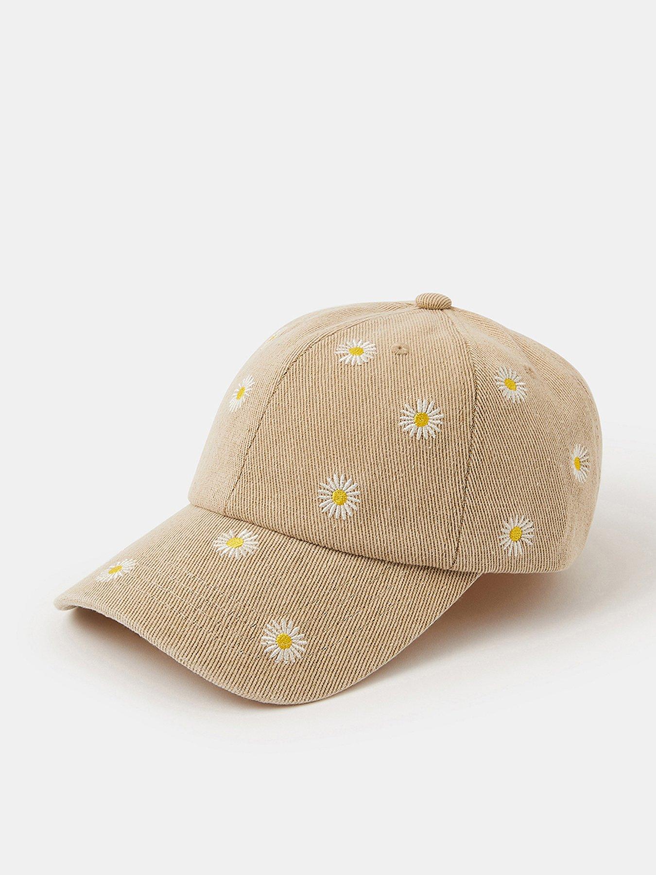 Image 1 of 4 of Accessorize Daisy Embroidered Baseball Cap
